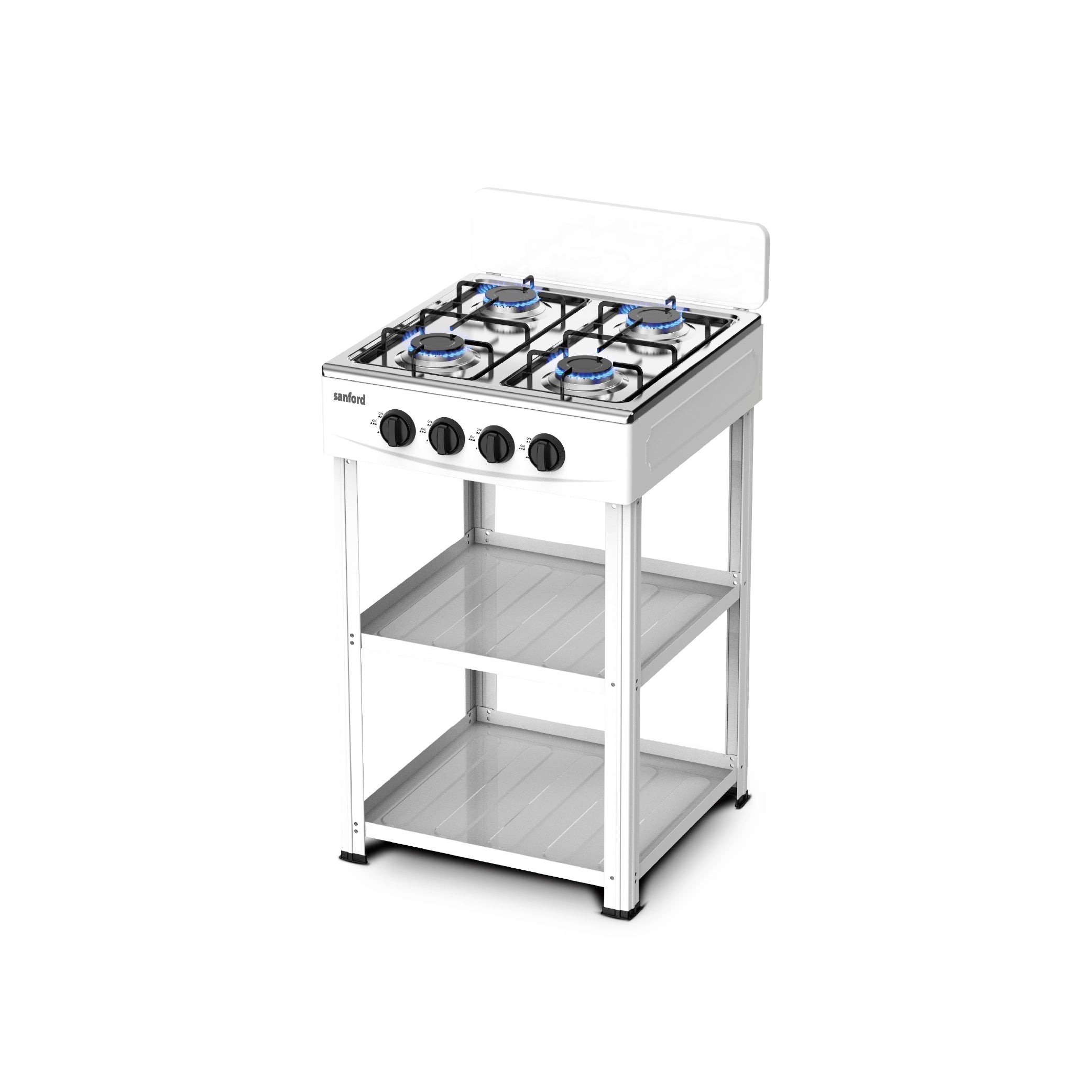 Sanford 4 Burner Gas Stove Stainless Steel with Stand & Die-Cast Burners - SF5460GC Sanford KSA