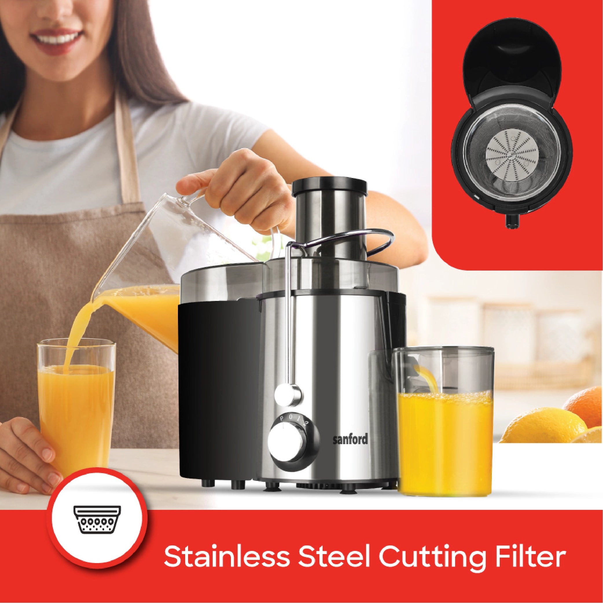 Sanford Juice Extractor KSA 500W Copper Motor 2 Speed - SF5546JC Sanford KSA