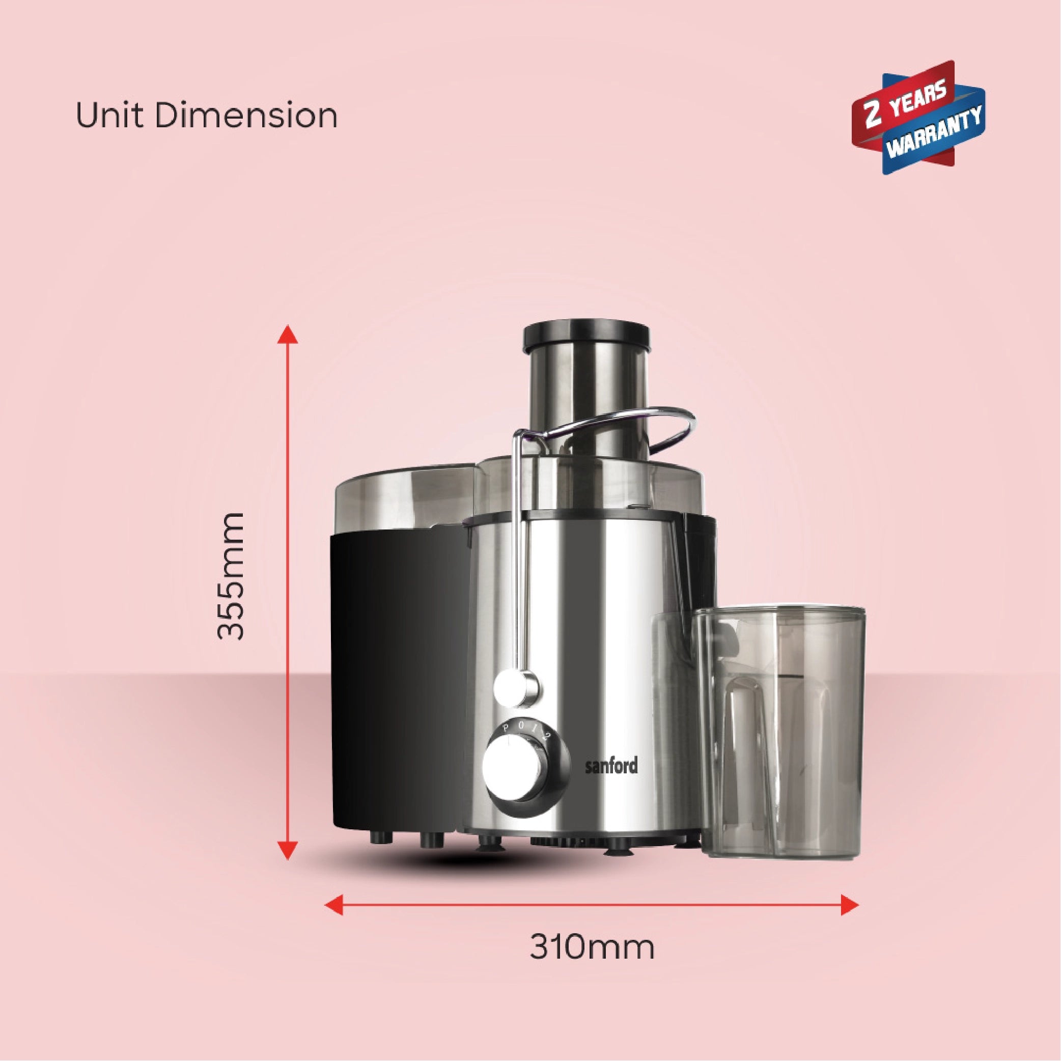 Sanford Juice Extractor KSA 500W Copper Motor 2 Speed - SF5546JC Sanford KSA