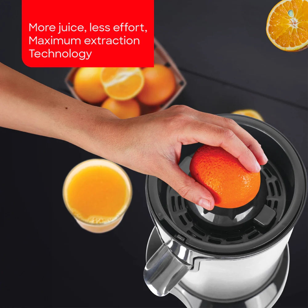 2 in 1 citrus juicer adjustable pulp filter stainless steel housing sanford 2