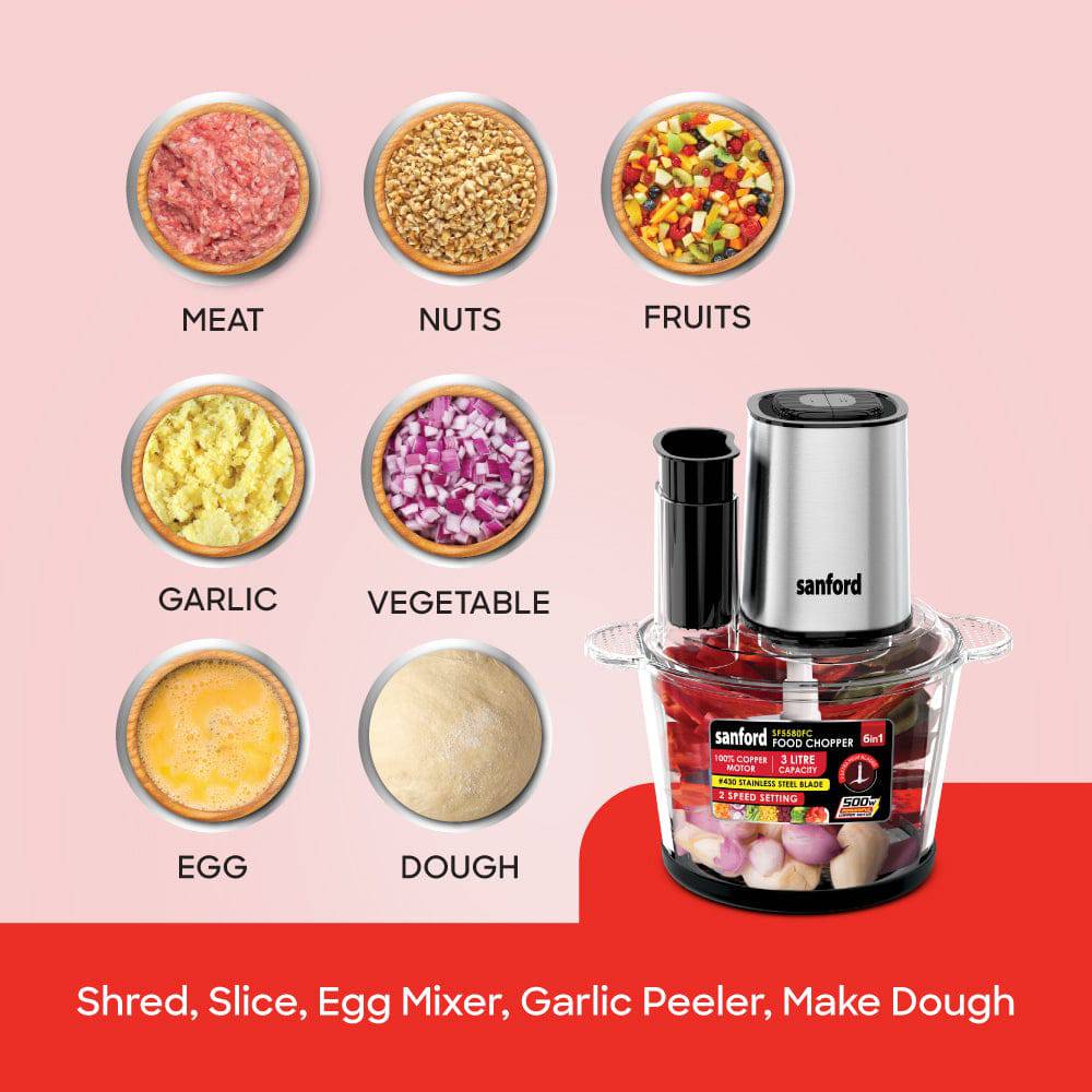 Sanford SF5580FC food chopper in use demonstration