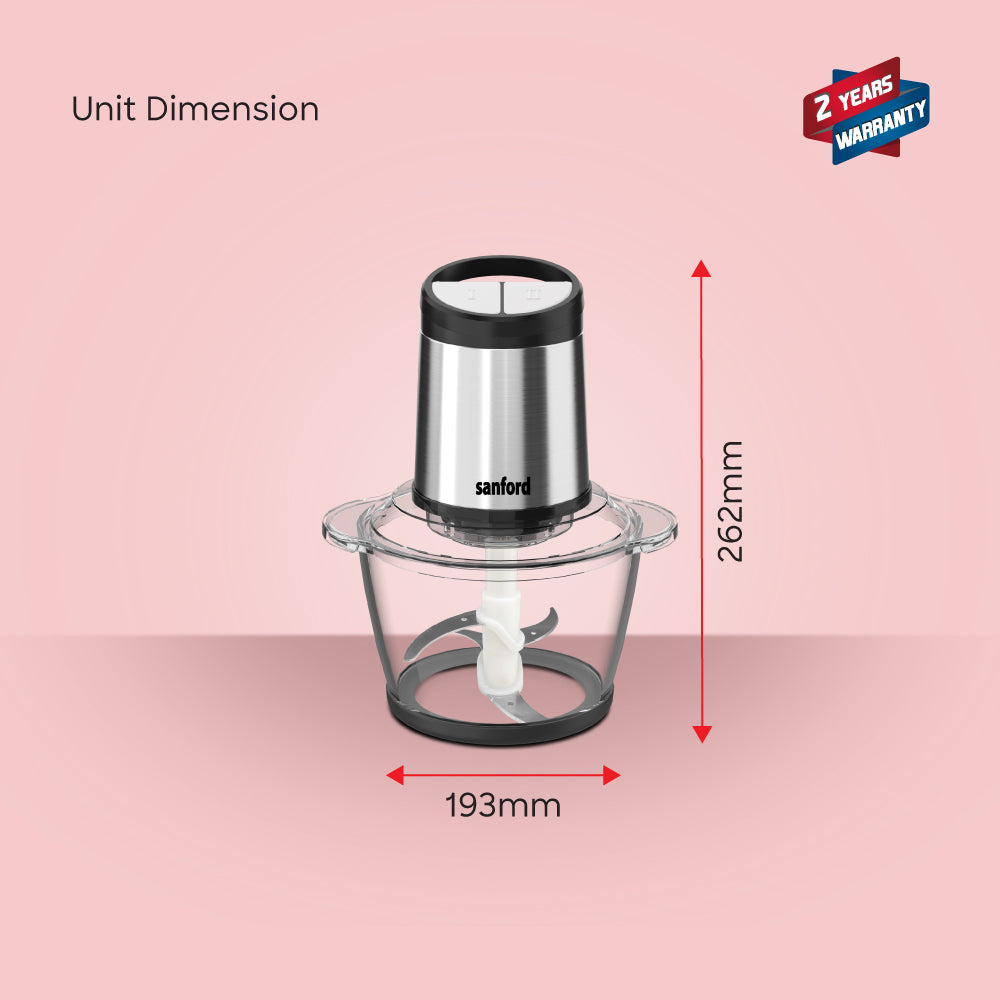 Sanford SF5581FC food chopper in use demonstration