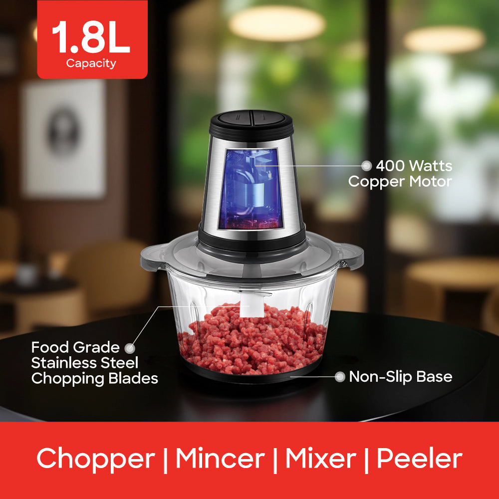 Sanford SF5584FC 2L food chopper 3-in-1 attachments display