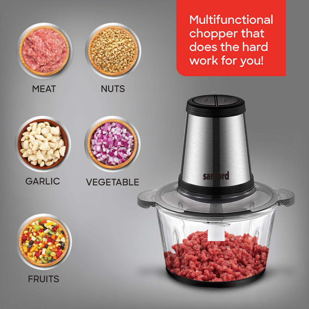Sanford SF5584FC food chopper in use demonstration