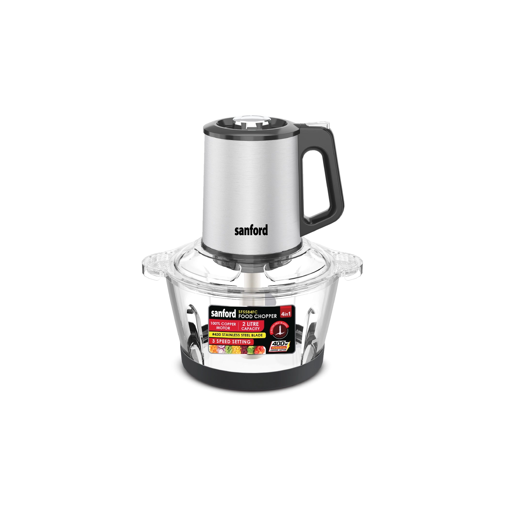 Sanford Food Chopper 8L 1300W Copper Motor 3 Speed - SF5586FC Sanford KSA