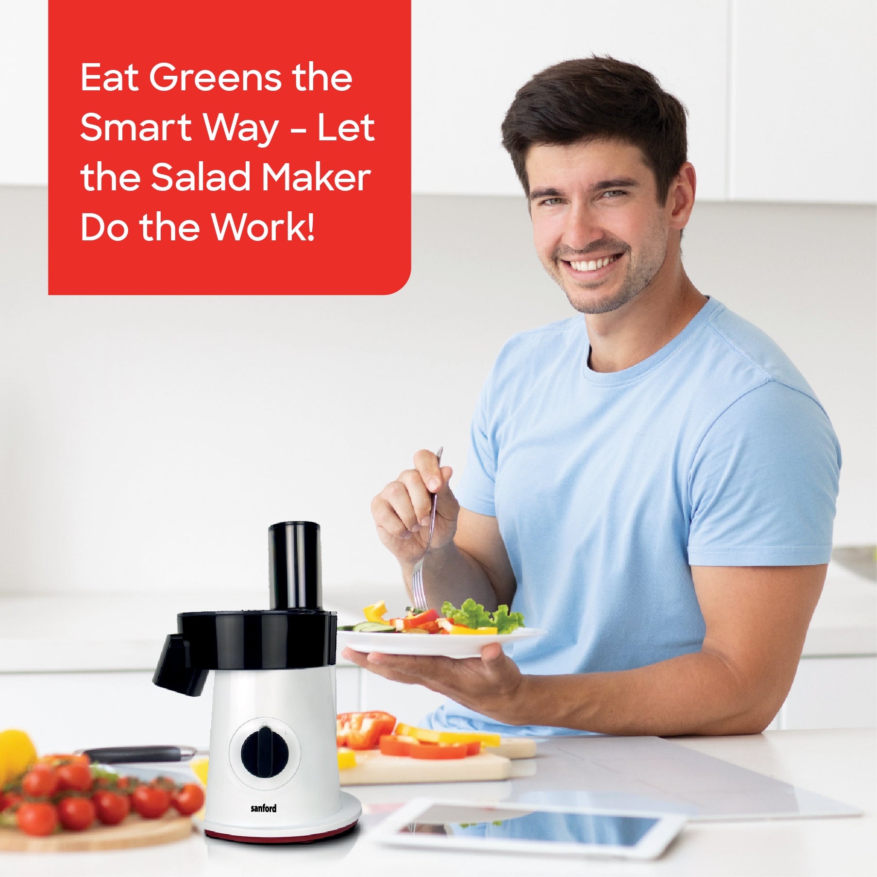 Sanford Salad Maker 5in1 200W with 5 Stainless Steel Discs - SF5589SM Sanford KSA