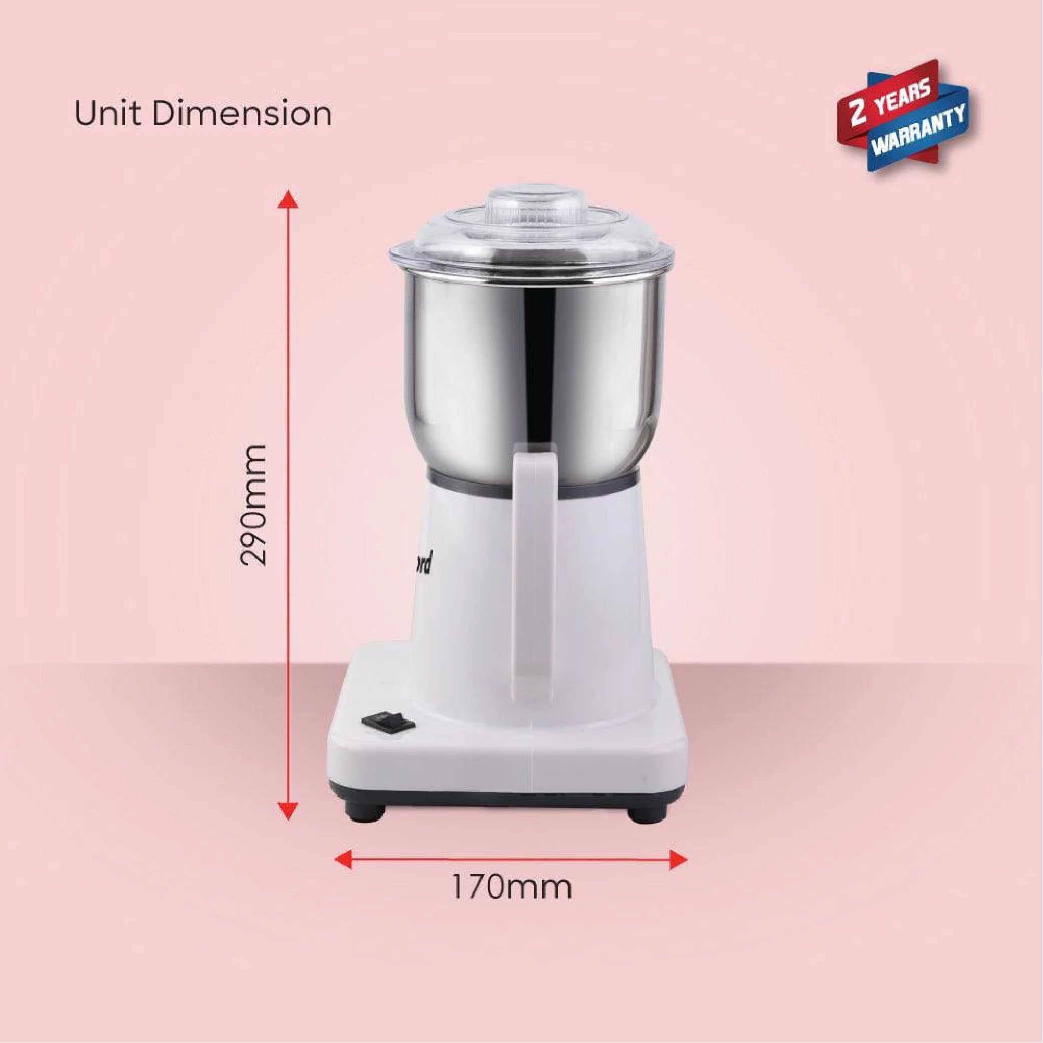Sanford Coffee Grinder 350W with Copper Motor & 900g Stainless Steel Jar - SF5651CG Sanford KSA