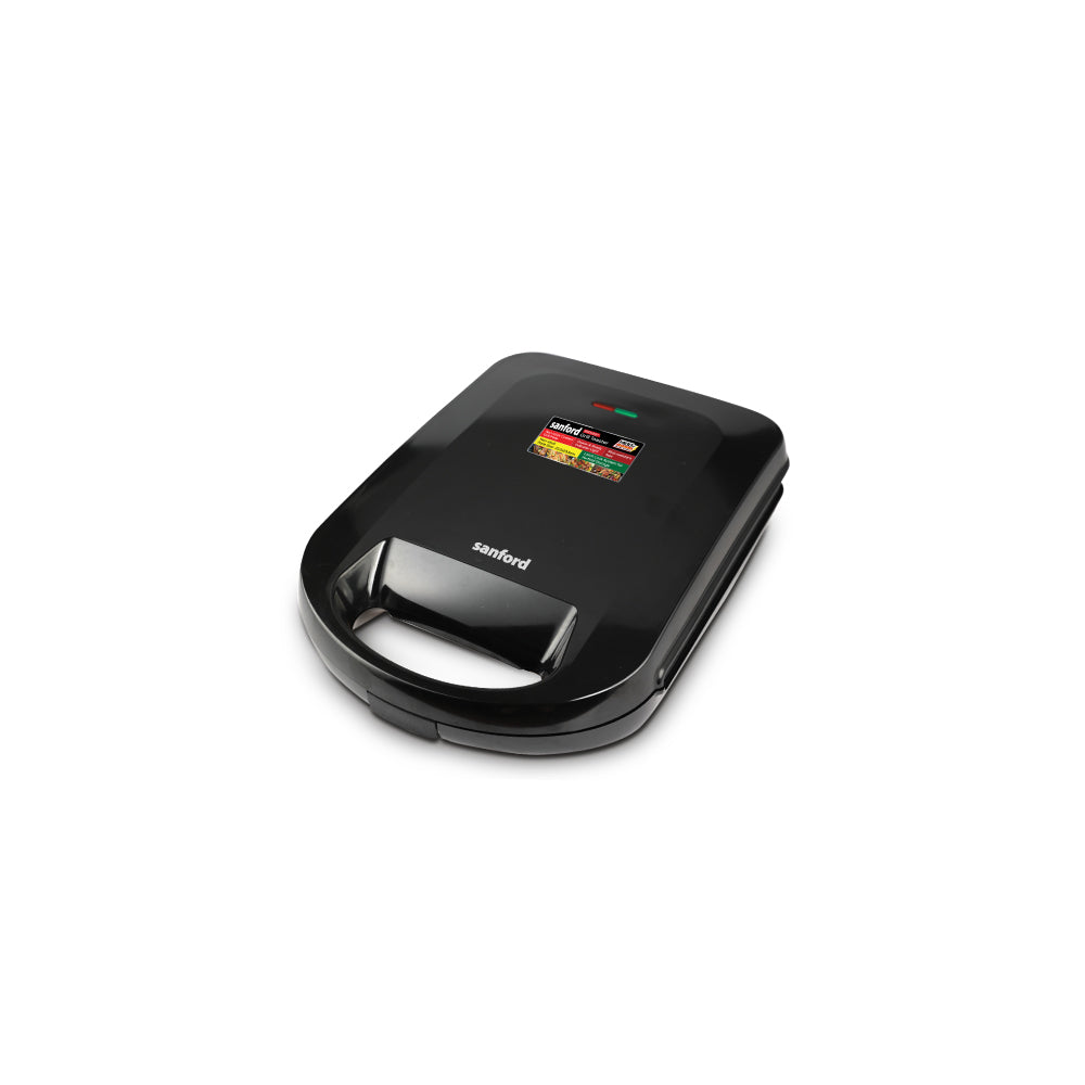 Sanford 1400W electric grill with non-stick plate, cool-touch handle and keep warm function