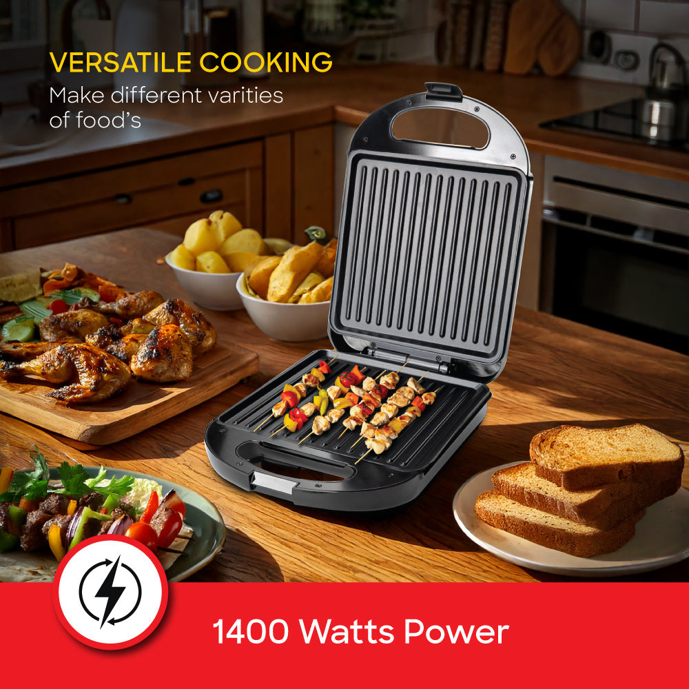 Sanford 1400W grill cool-touch handle for safe operation
