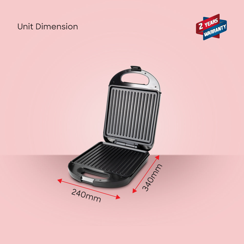 Sanford 1400-watt grill for grilling meats, vegetables and sandwiches