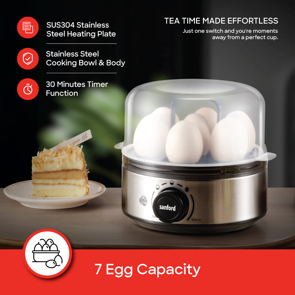 Sanford SF5755FS 7-egg boiler capacity tray detail