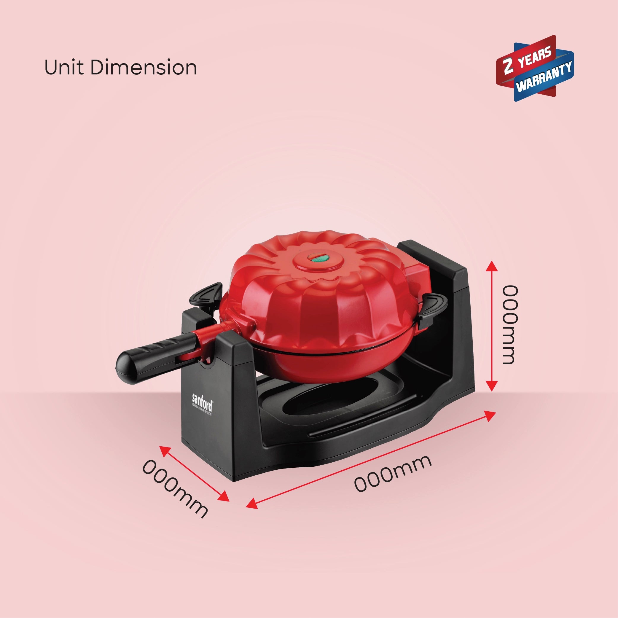 Sanford Bundt Cake Maker 8 Inch Non-Stick Rotary Feature 1200W Easy Lock - SF5789BCM-BS Sanford KSA