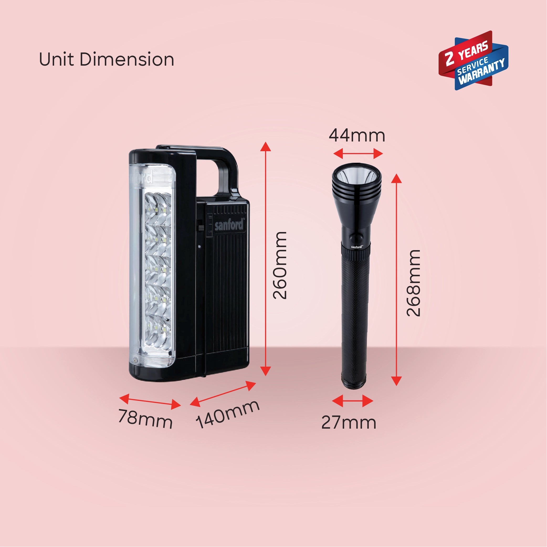 Sanford 2-in-1 Rechargeable Emergency Lantern & Torch Combo LED Lighting - SF5830SEC Sanford KSA