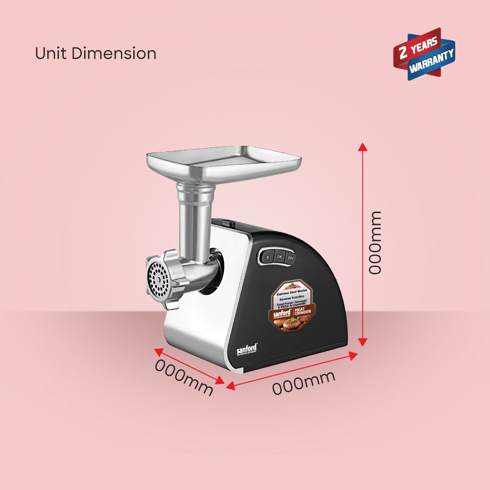 Sanford SF5859MG grinder feeding tray and pusher detail