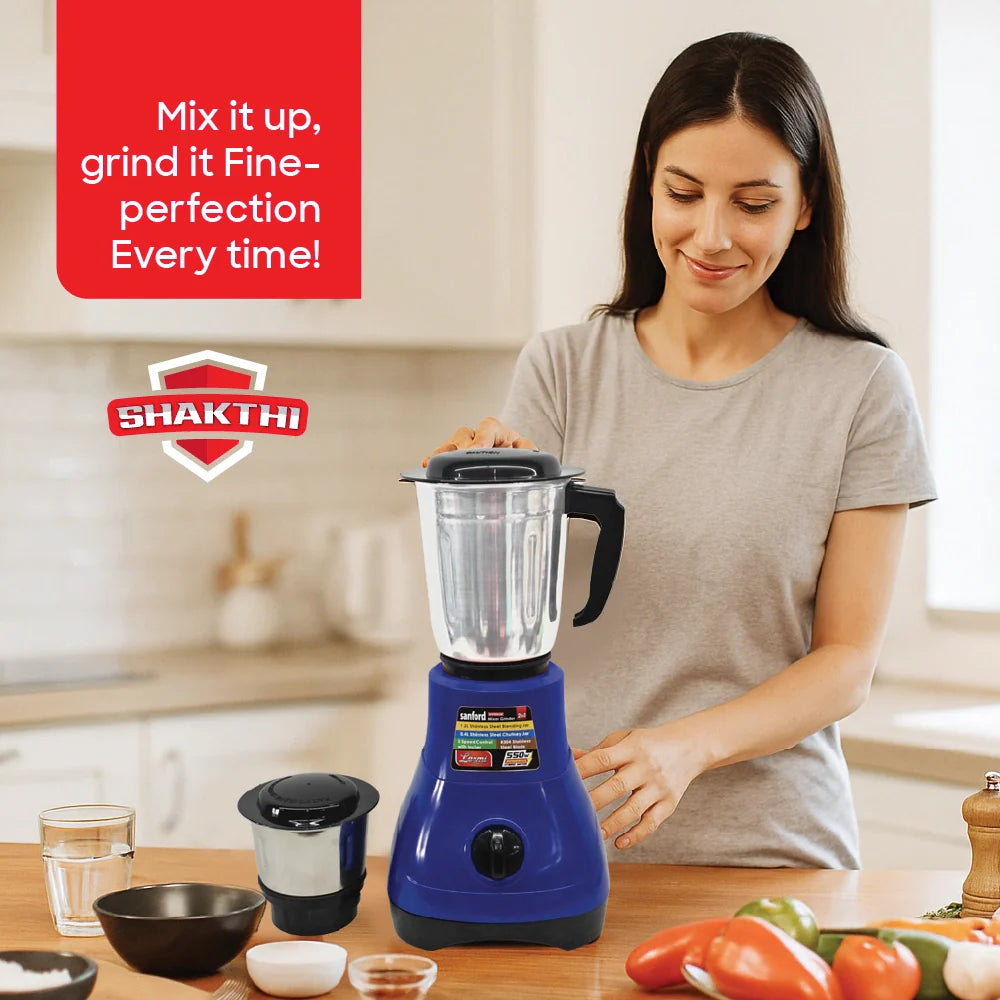 mixer grinder 2 in 1 550W stainless steel 3 speed control sanford 2