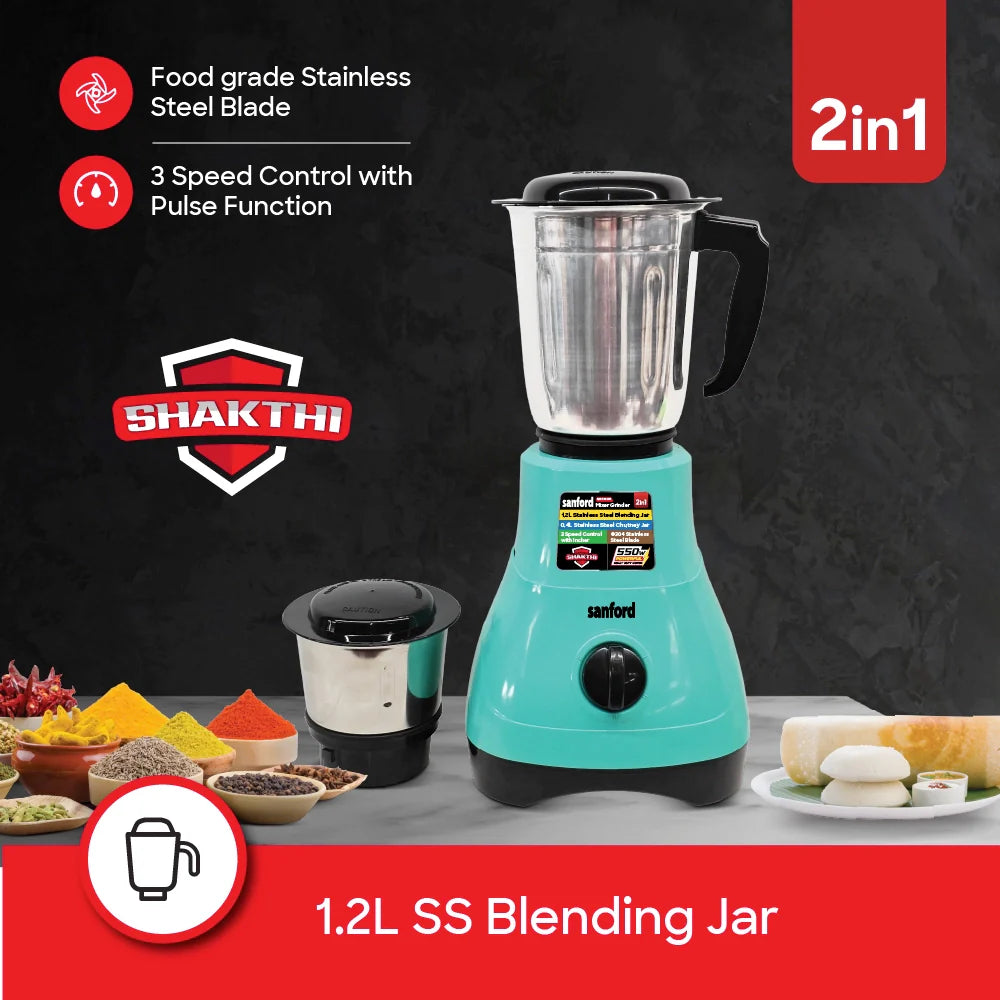mixer grinder 2 in 1 550W stainless steel 3 speed control sanford 3