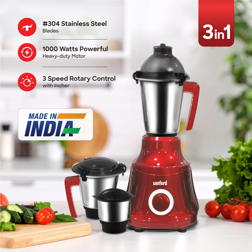 Sanford Mixer Grinder 3in1 800W 18000 RPM with 3 Jars - SF5902GM Sanford KSA