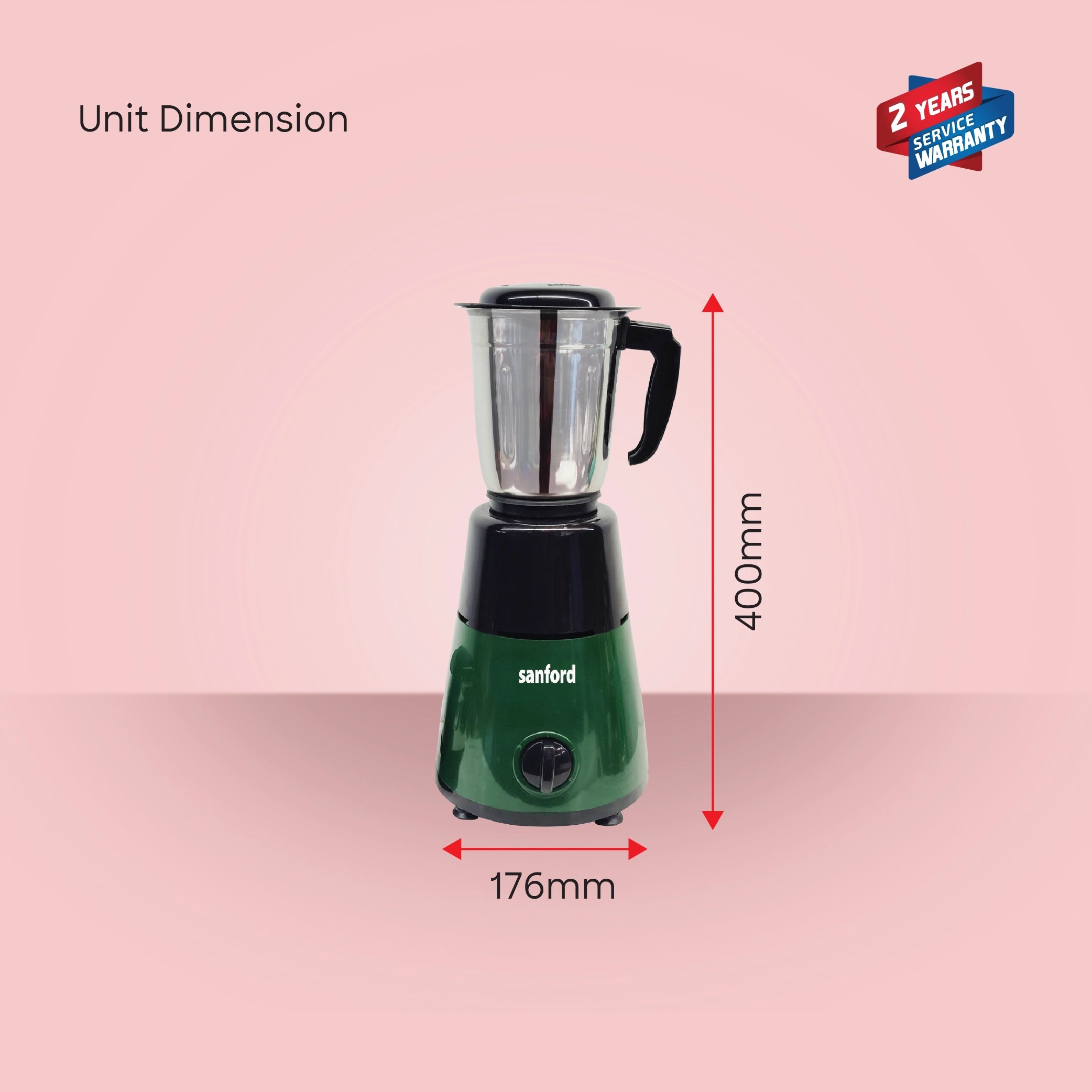 Sanford 2-in-1 Mixer Grinder 550W with Stainless Steel Jars and Copper Motor - SF5905GM Sanford KSA