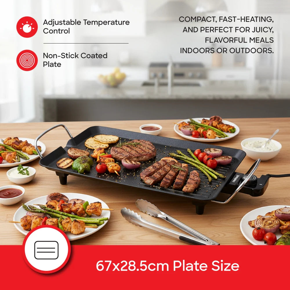 electric BBQ grill non-stick plate 1500W sanford 3