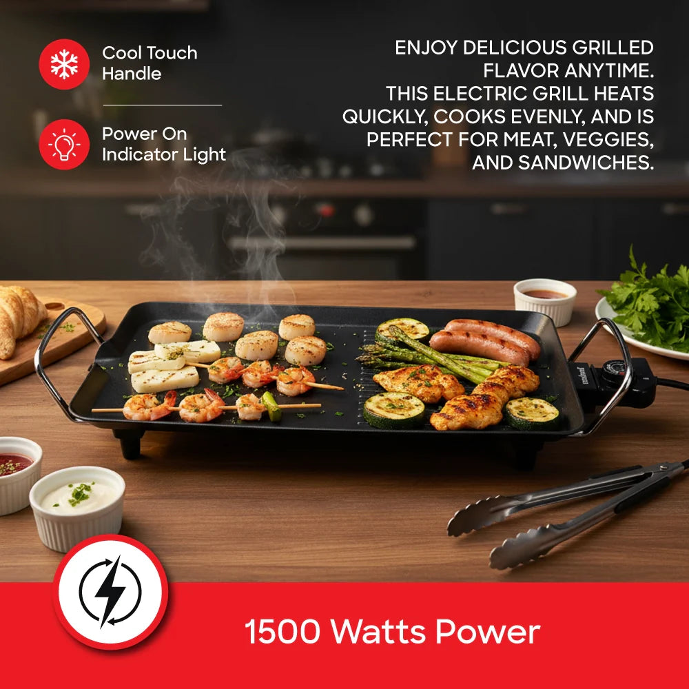 electric BBQ grill non-stick plate 1500W sanford 4