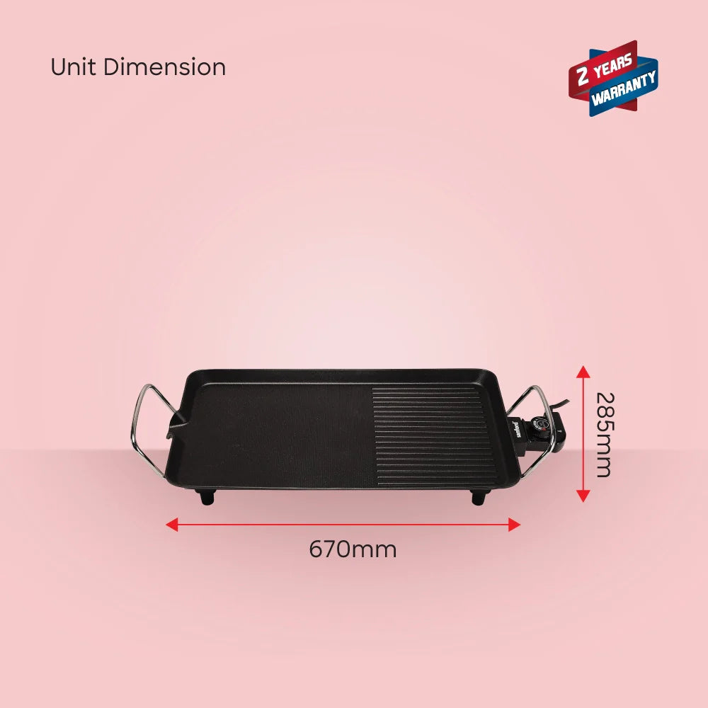 electric BBQ grill non-stick plate 1500W sanford 6