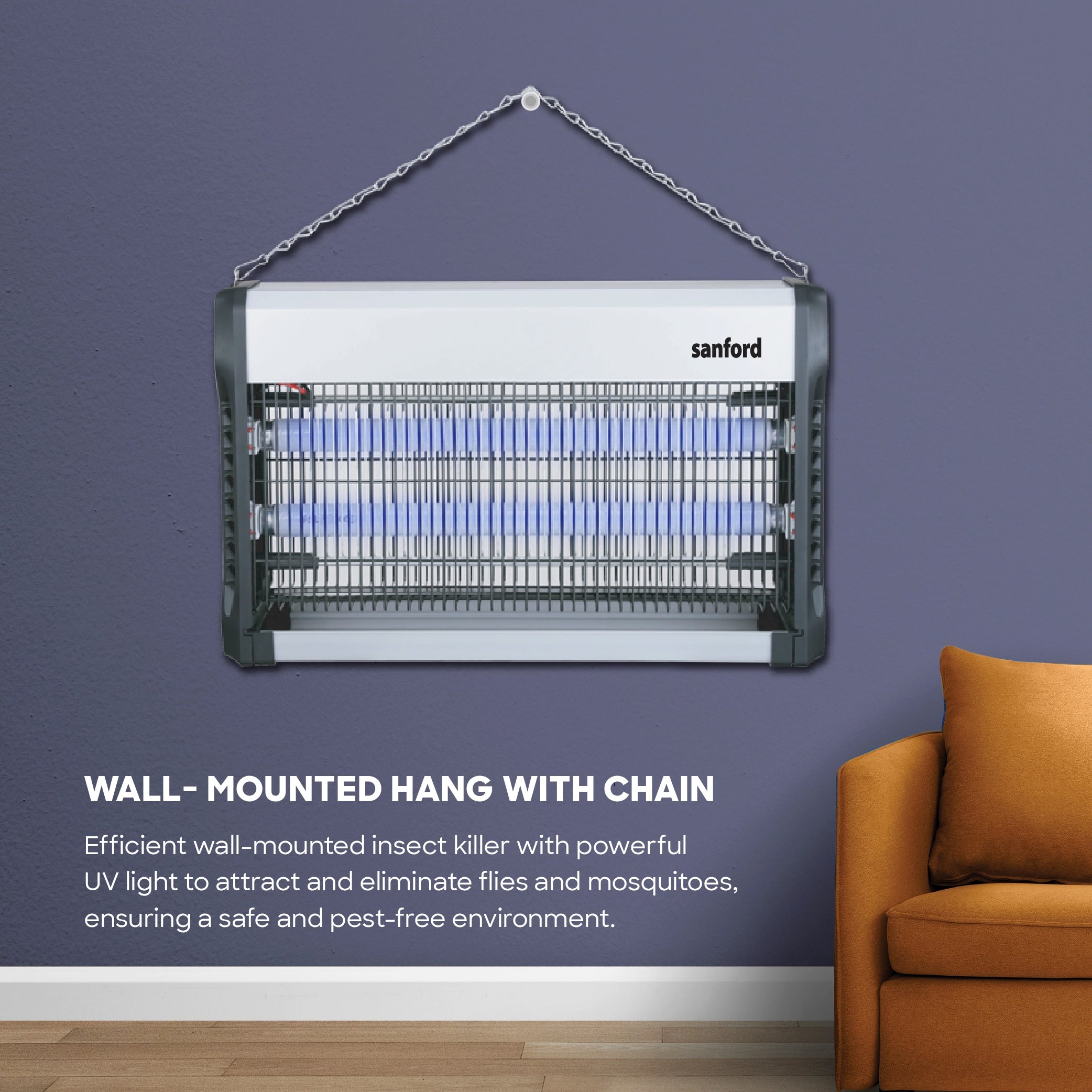 Sanford Insect Killer 23W with Dual UV Lamps and Collection Tray Mosquito Zapper - SF612IK-A Sanford KSA