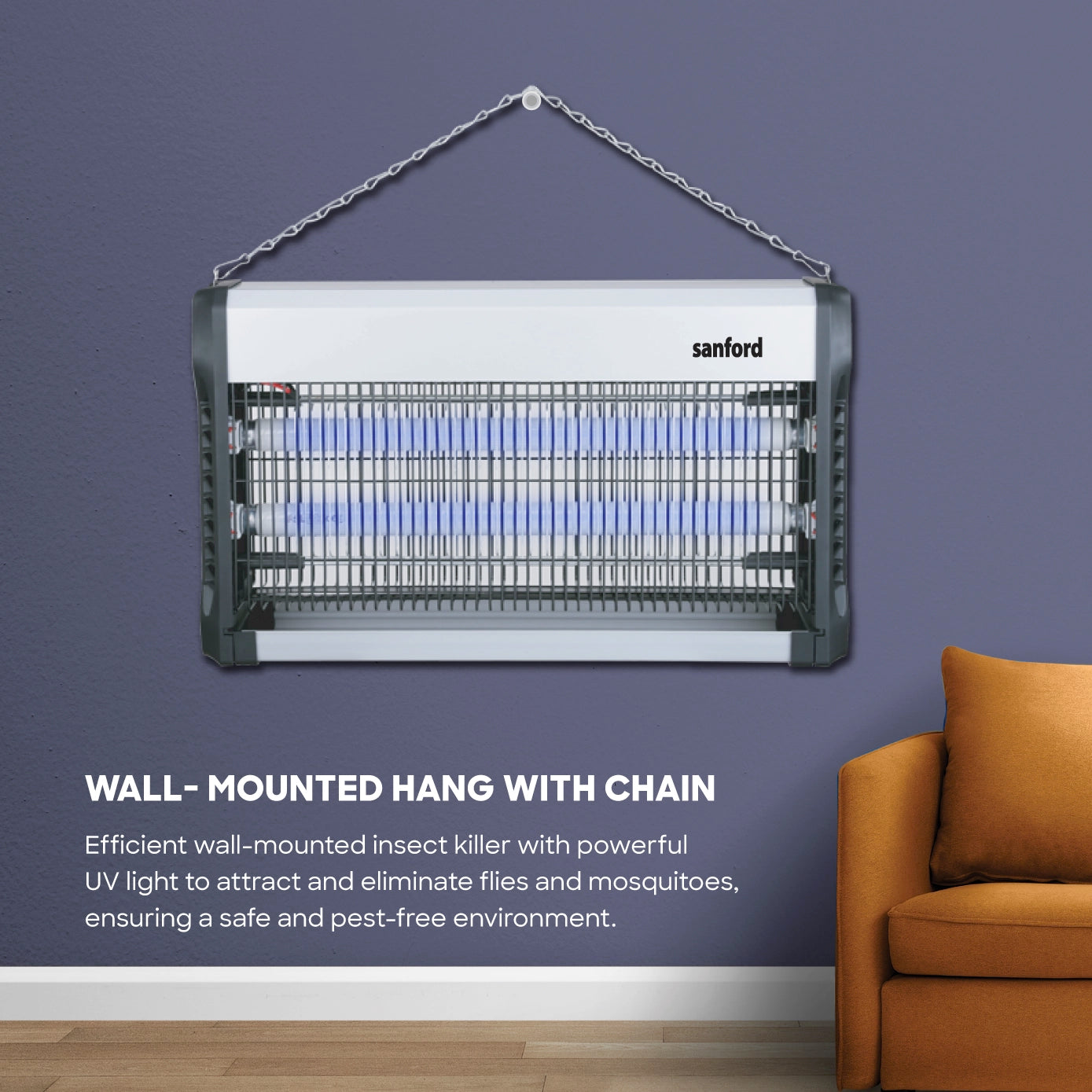 Sanford Insect Killer 39W with Dual UV Lamps and Collection Tray Mosquito Zapper - SF614IK Sanford KSA