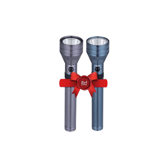 Sanford 2-in-1 Rechargeable LED Flashlight Torch Combo 7W 2800m Long Range - SF6191SLC Sanford KSA
