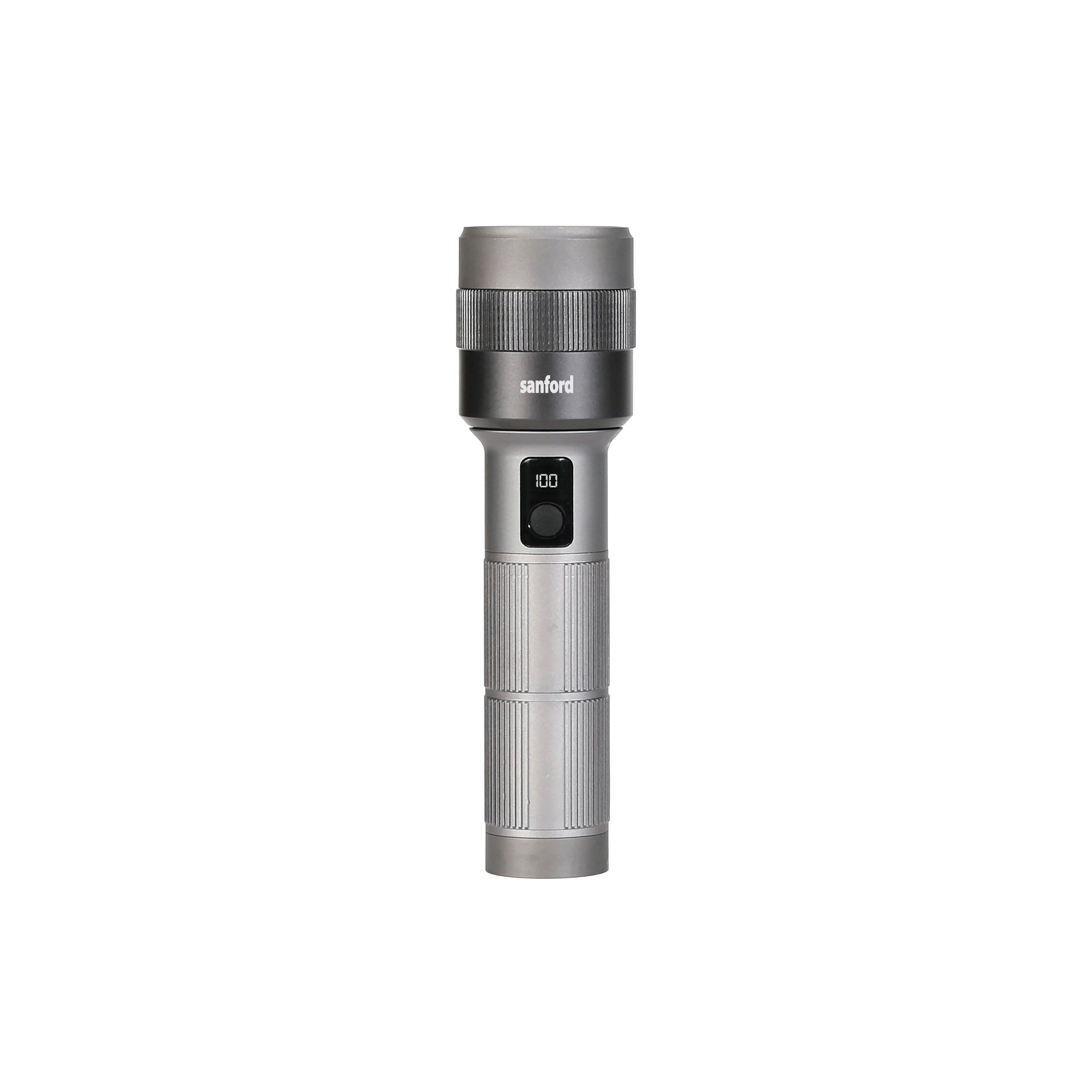 Sanford Rechargeable Flashlight Torch Zoom 5-Mode Laser LED 50W 5000 Lumens Digital Display - SF6194SL Sanford KSA