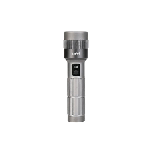 Sanford Rechargeable Flashlight Torch Zoom 5-Mode Laser LED 50W 5000 Lumens Digital Display - SF6194SL Sanford KSA