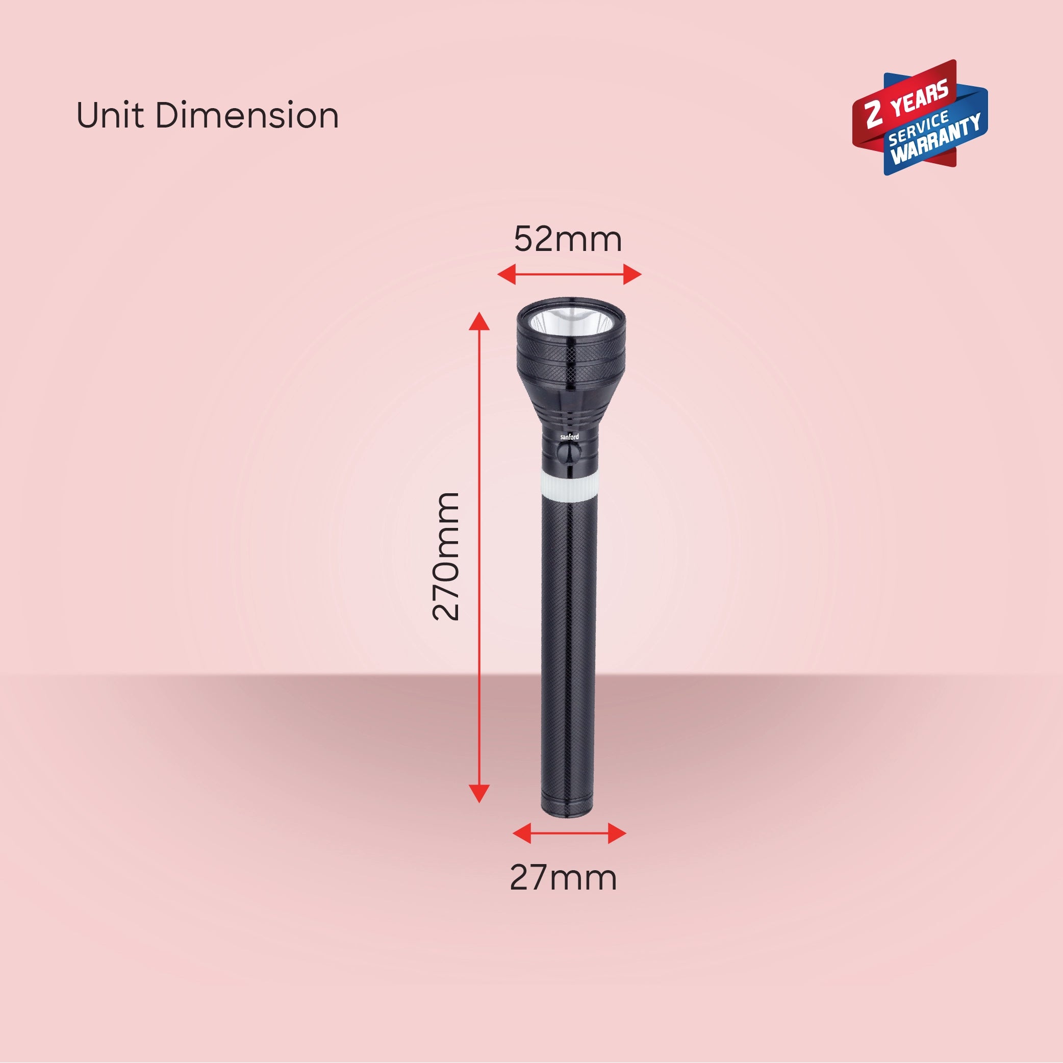 Sanford 2-in-1 Rechargeable LED Flashlight Torch Combo 7W 3200m Long Range - SF6195SLC Sanford KSA