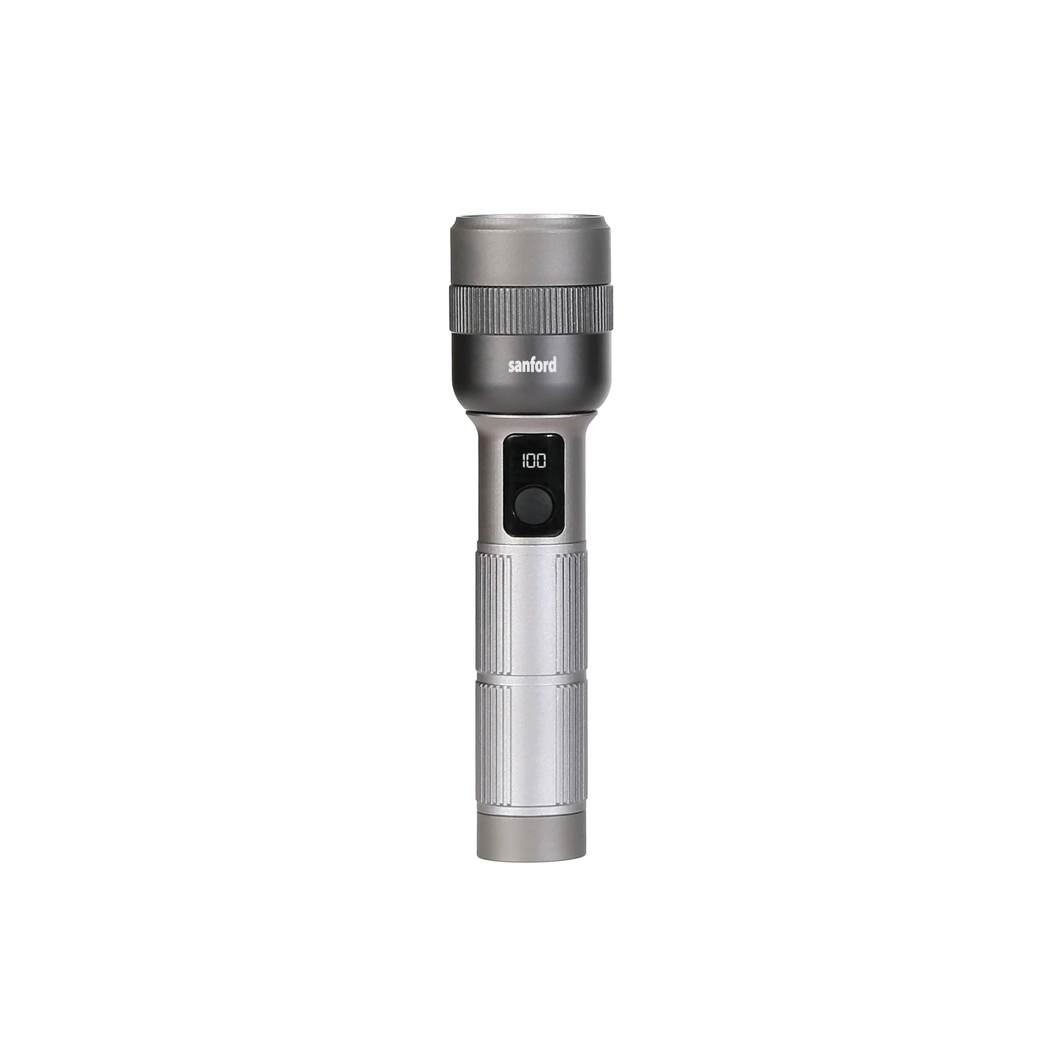 Sanford Rechargeable Flashlight Torch Zoom 5-Mode Laser LED 40W 4000 Lumens Digital Display - SF6198SL Sanford KSA