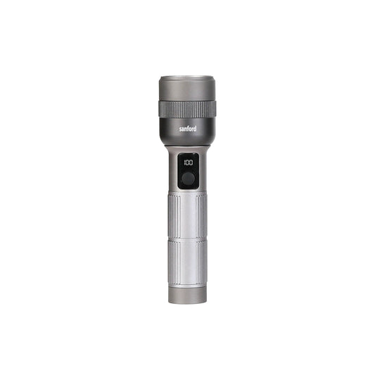 Sanford Rechargeable Flashlight Torch Zoom 5-Mode Laser LED 40W 4000 Lumens Digital Display - SF6198SL Sanford KSA