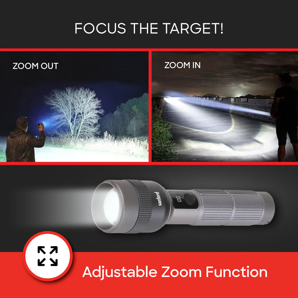 Sanford SF6198SL laser LED torch digital display close-up