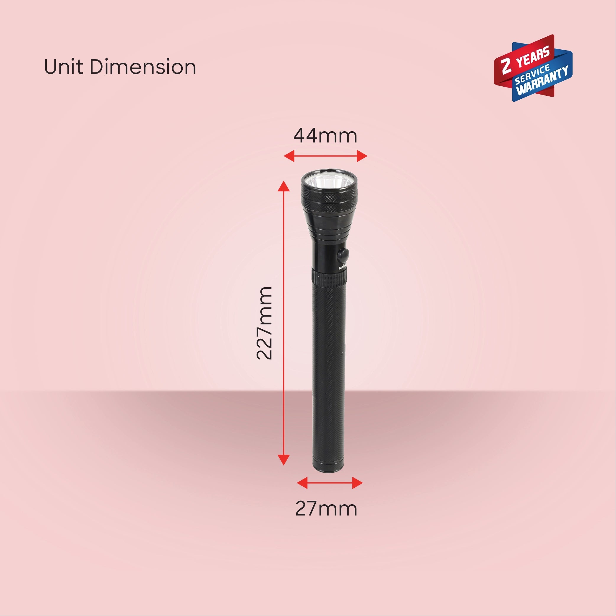 Sanford 2-in-1 Rechargeable LED Flashlight Torch Combo 5W 1800m Long Range CREE - SF6204SLC-A Sanford KSA