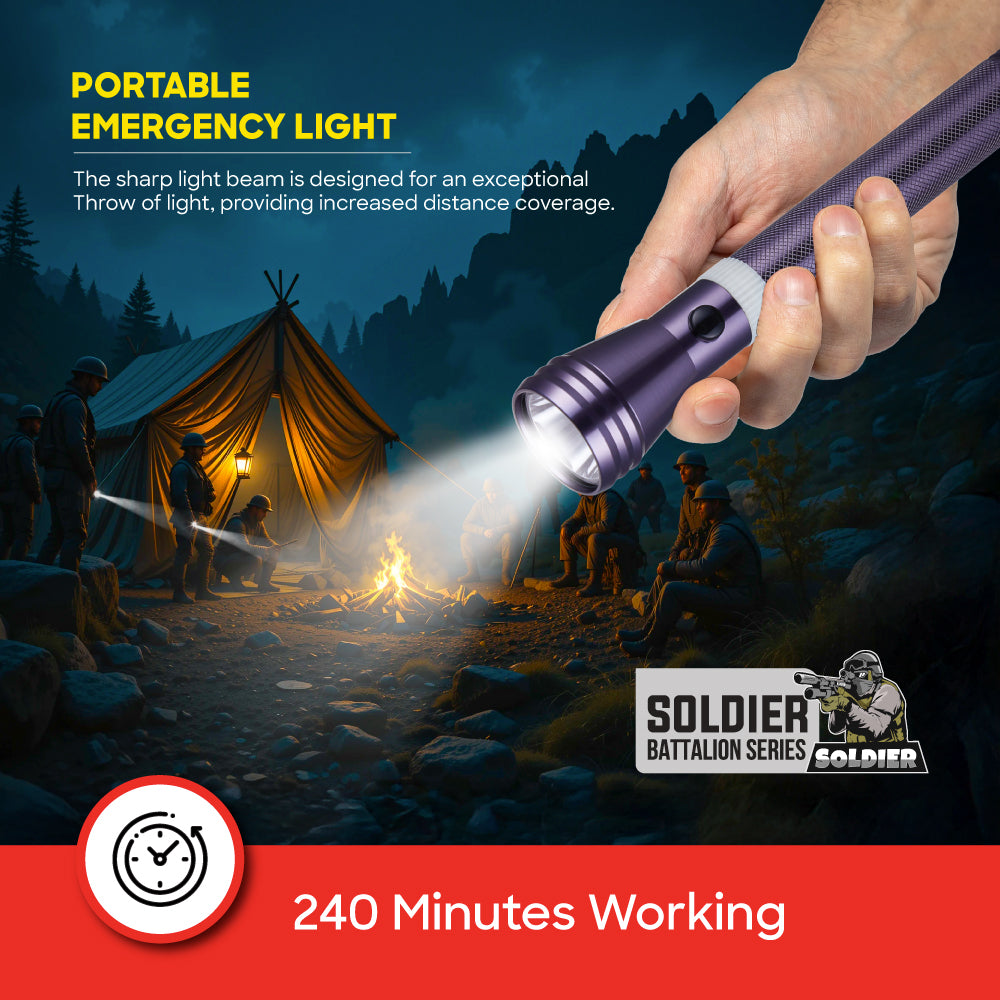 rechargeable CREE LED flashlight 5W 2200m range 580 lumens sanford 5