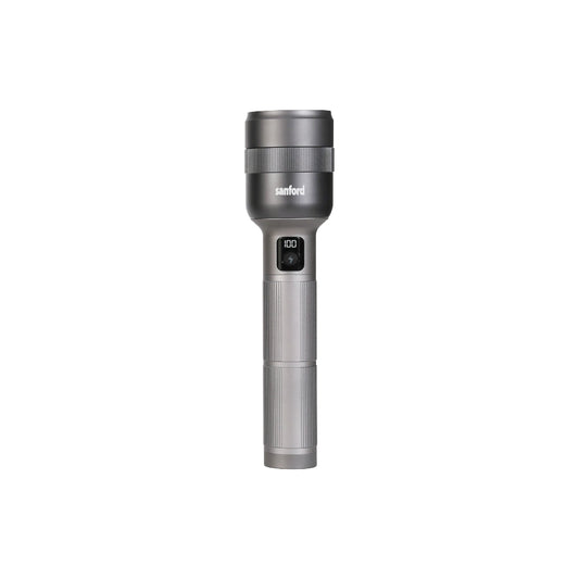 Sanford Rechargeable Flashlight Torch Zoom 5-Mode Laser LED 80W 8000 Lumens Digital Display - SF6215SL Sanford KSA