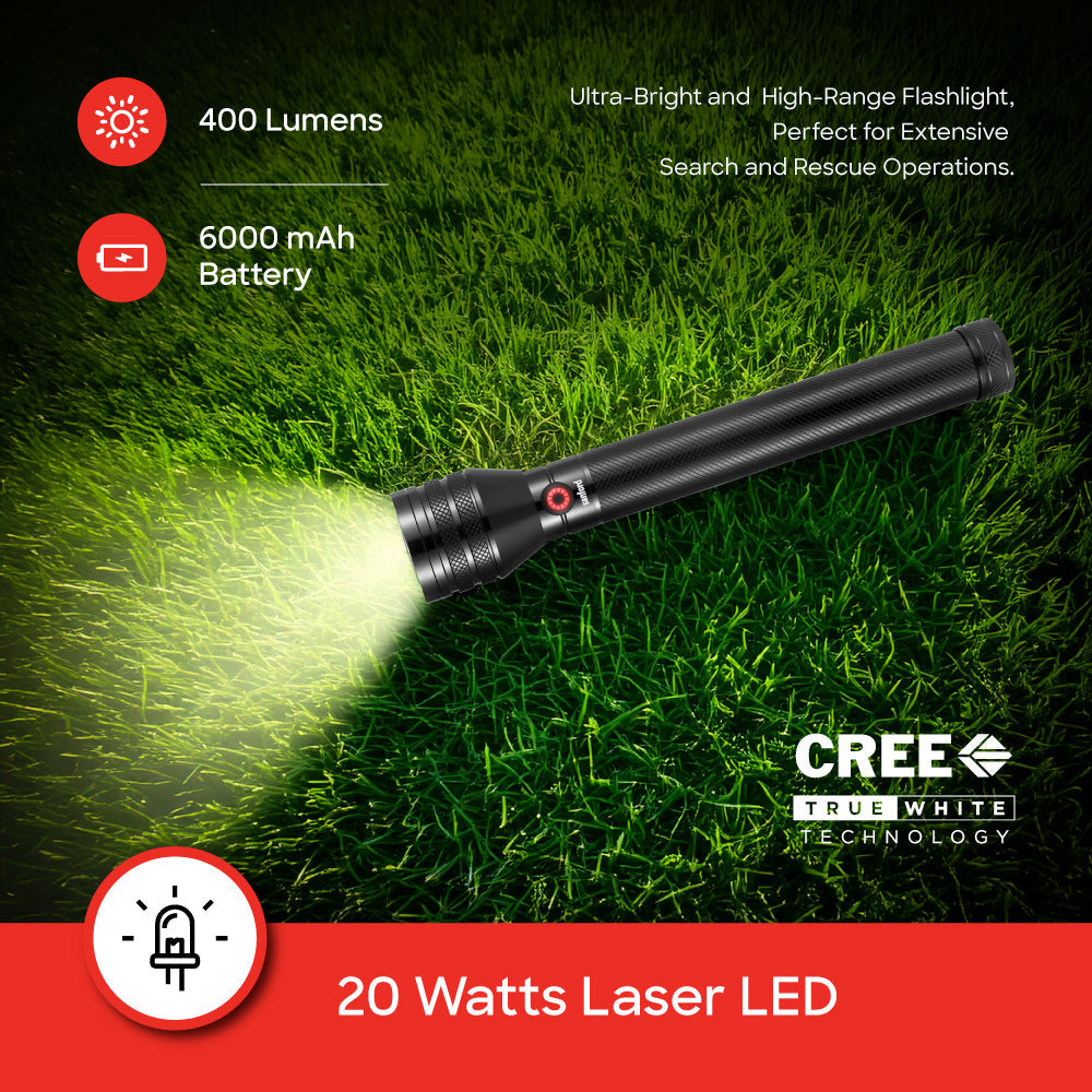 Sanford SF6305SLC 20W flashlight combo side profile