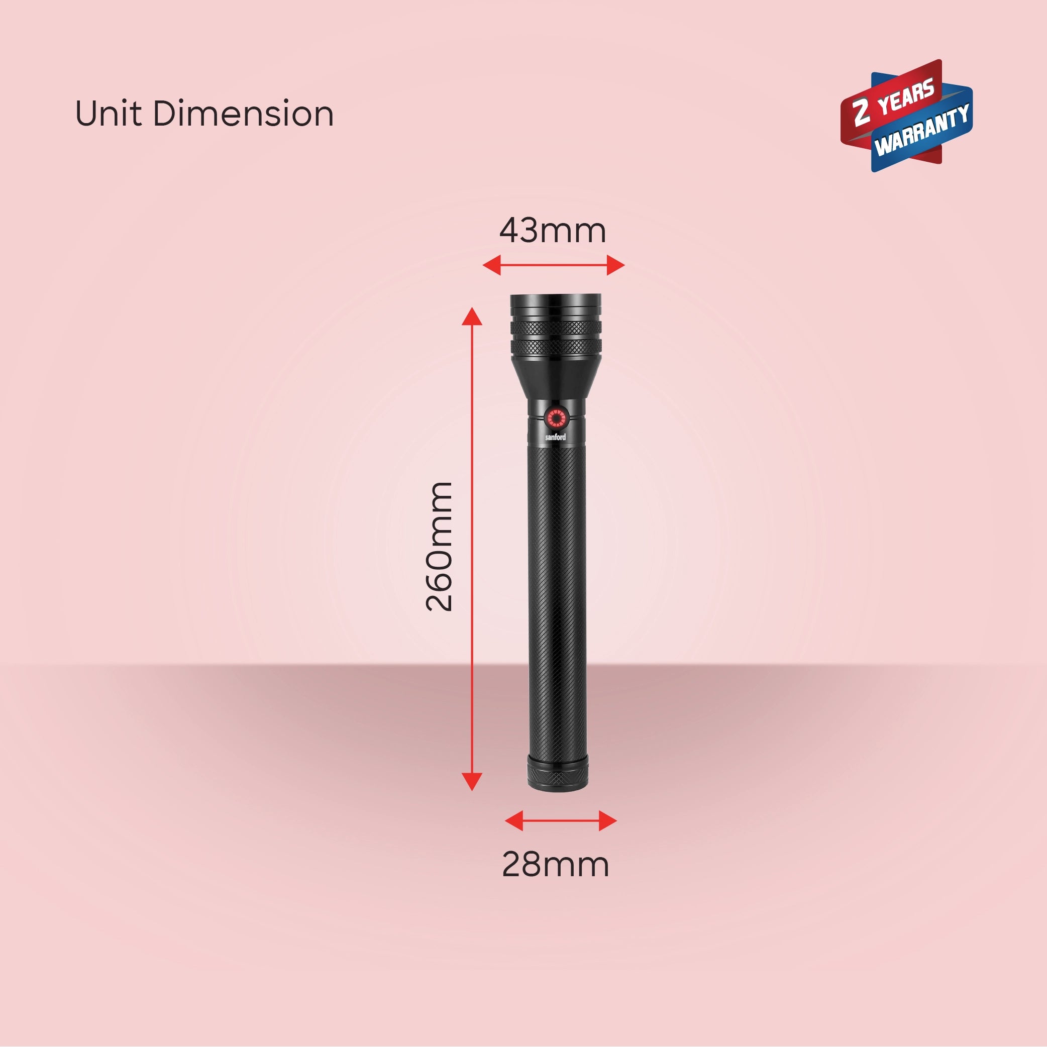Sanford LED Flashlight Torch Combo 20W Rechargeable Zoom 3-in-1 5-Mode 2500m Range – SF6305SLC Sanford KSA