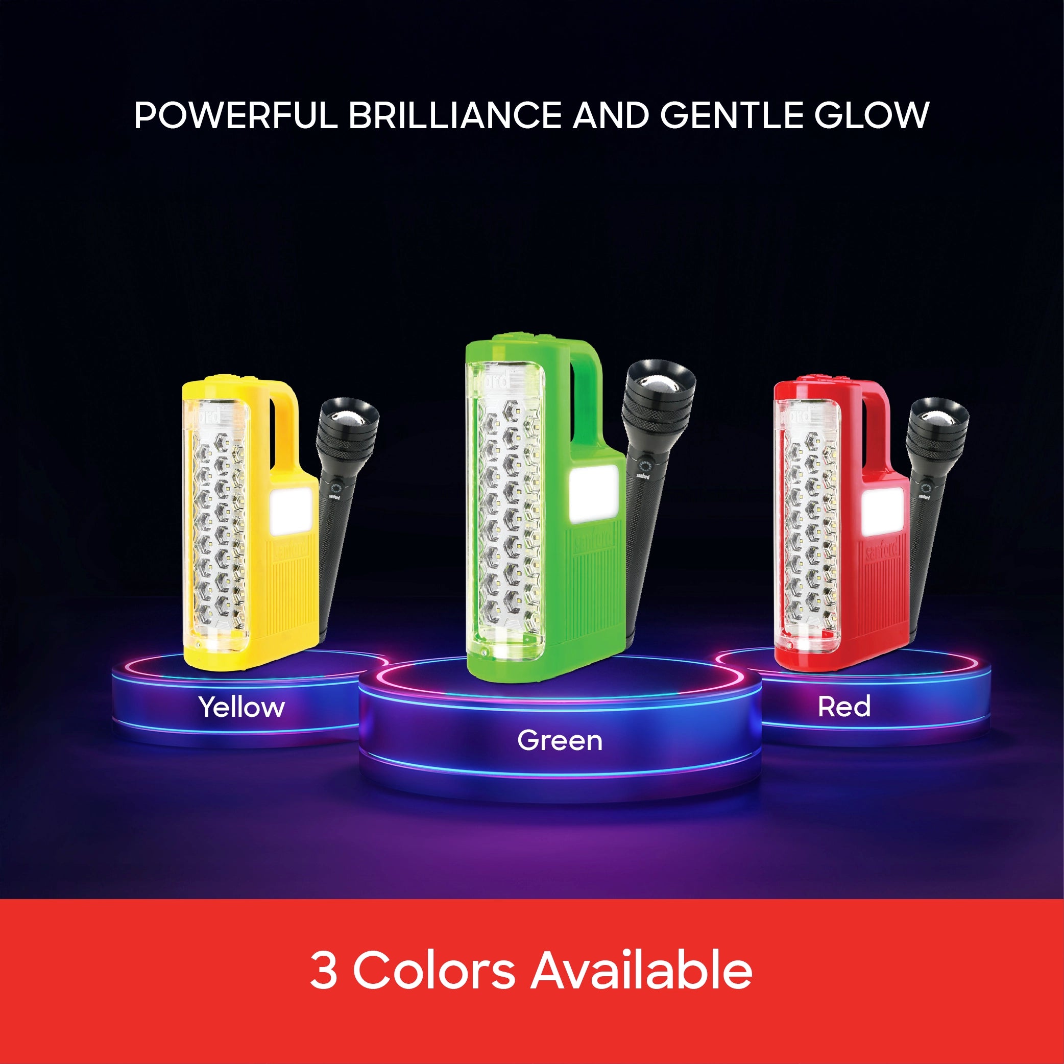 Sanford 2-in-1 Rechargeable Emergency Lantern & Torch Combo LED Lighting - SF6352SEC Sanford KSA