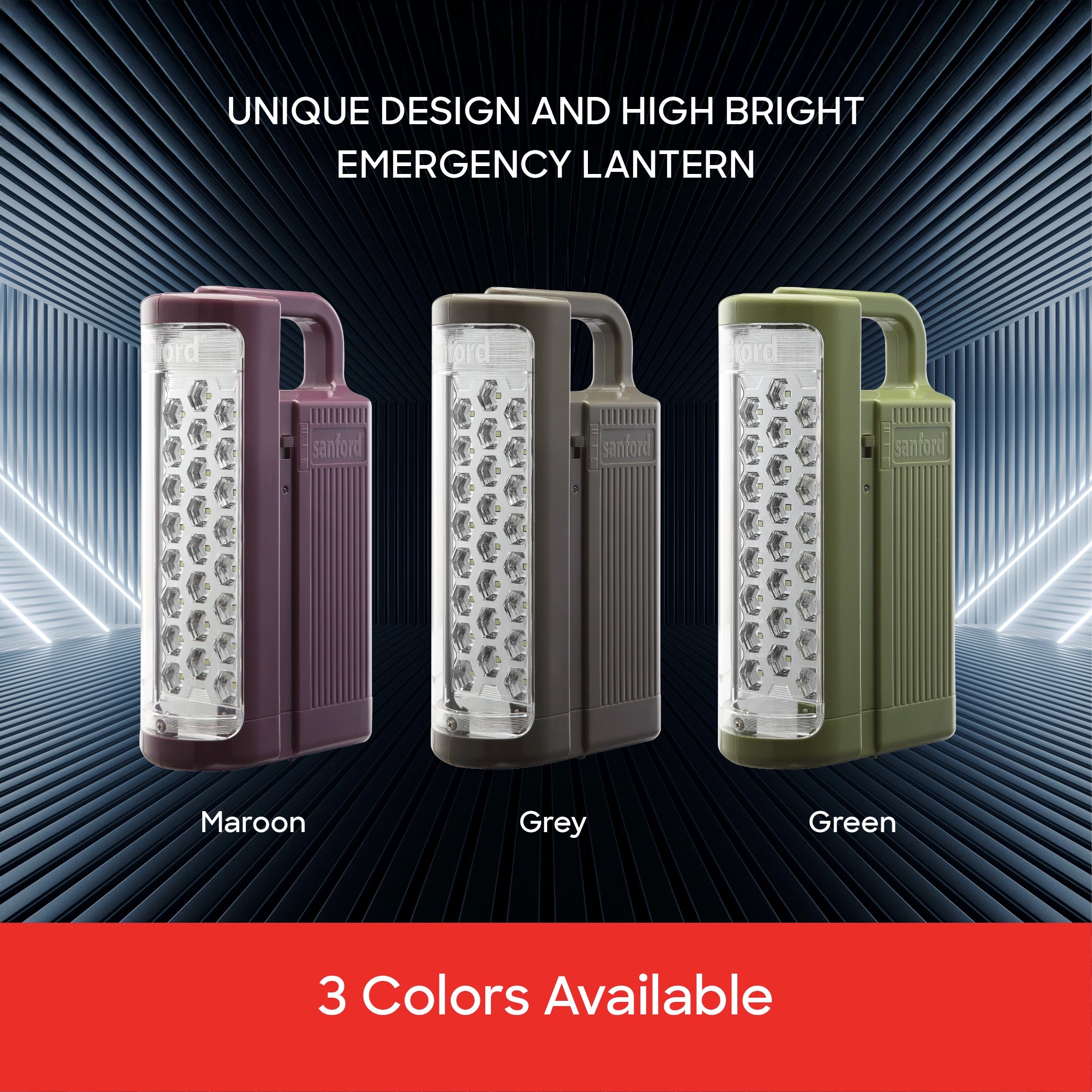 Sanford Rechargeable Emergency Lantern Combo Pack 24 SMD LED with Long Backup - SF6356ELC Sanford KSA