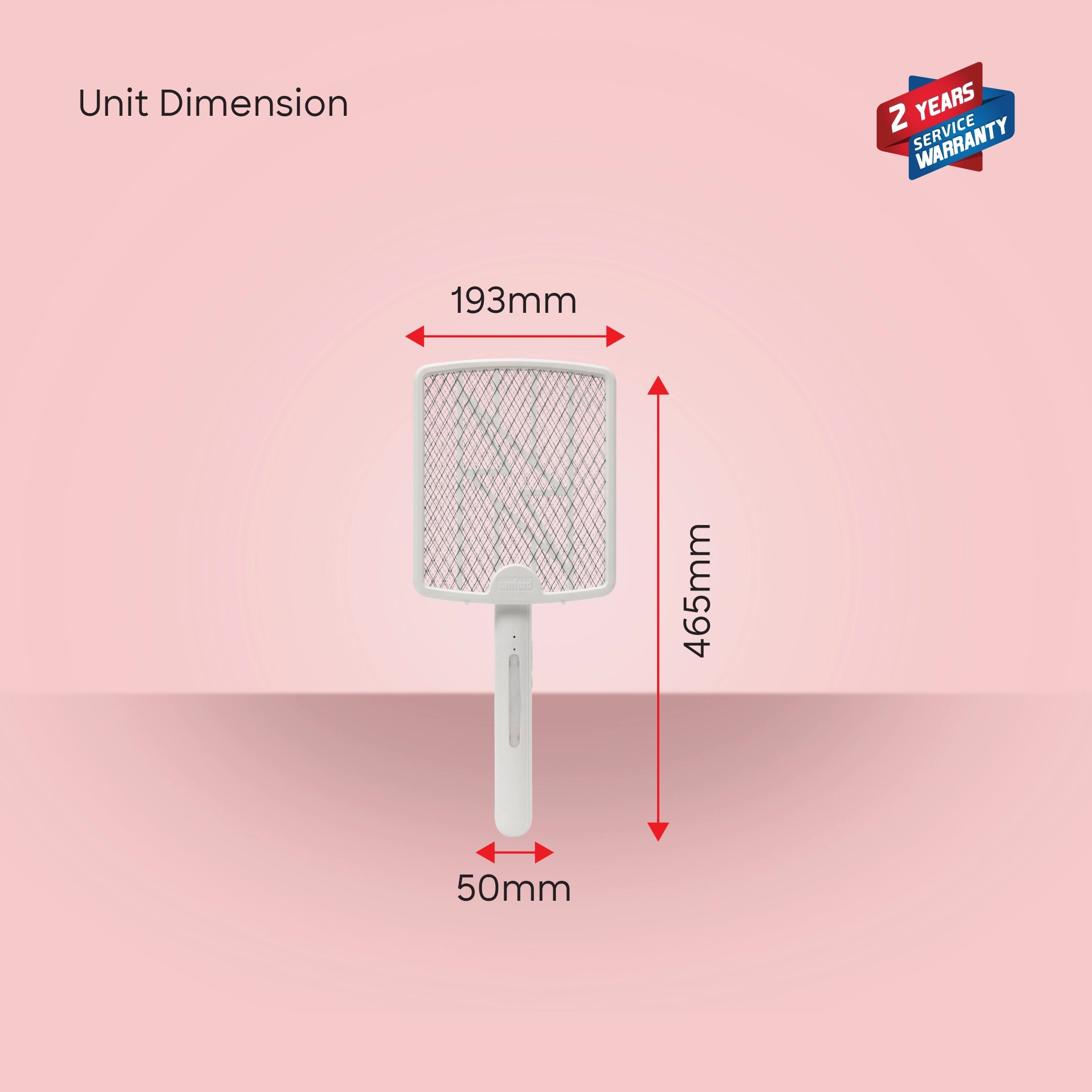Sanford Rechargeable Mosquito Bat with USB Type-C Charging and Foldable Handle - SF640MK Sanford KSA