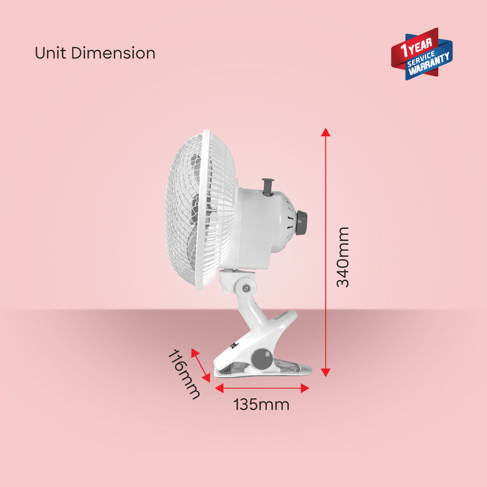 Sanford SF6660BFN fan 3-in-1 design features and dimensions view