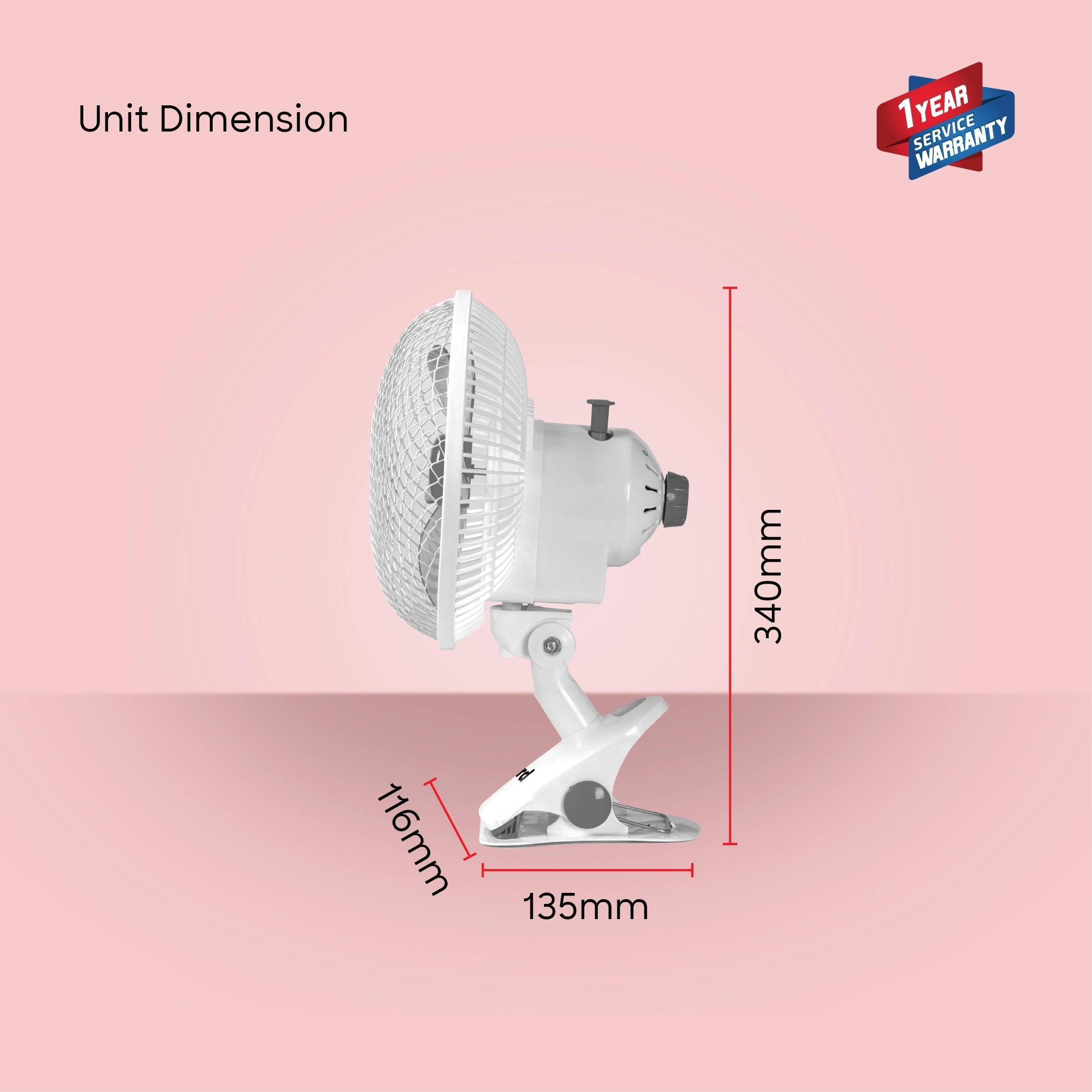 Sanford Clip Fan 8-Inch 45W with Portable 3-in-1 Design and 360° Rotation - SF6660BFN Sanford KSA