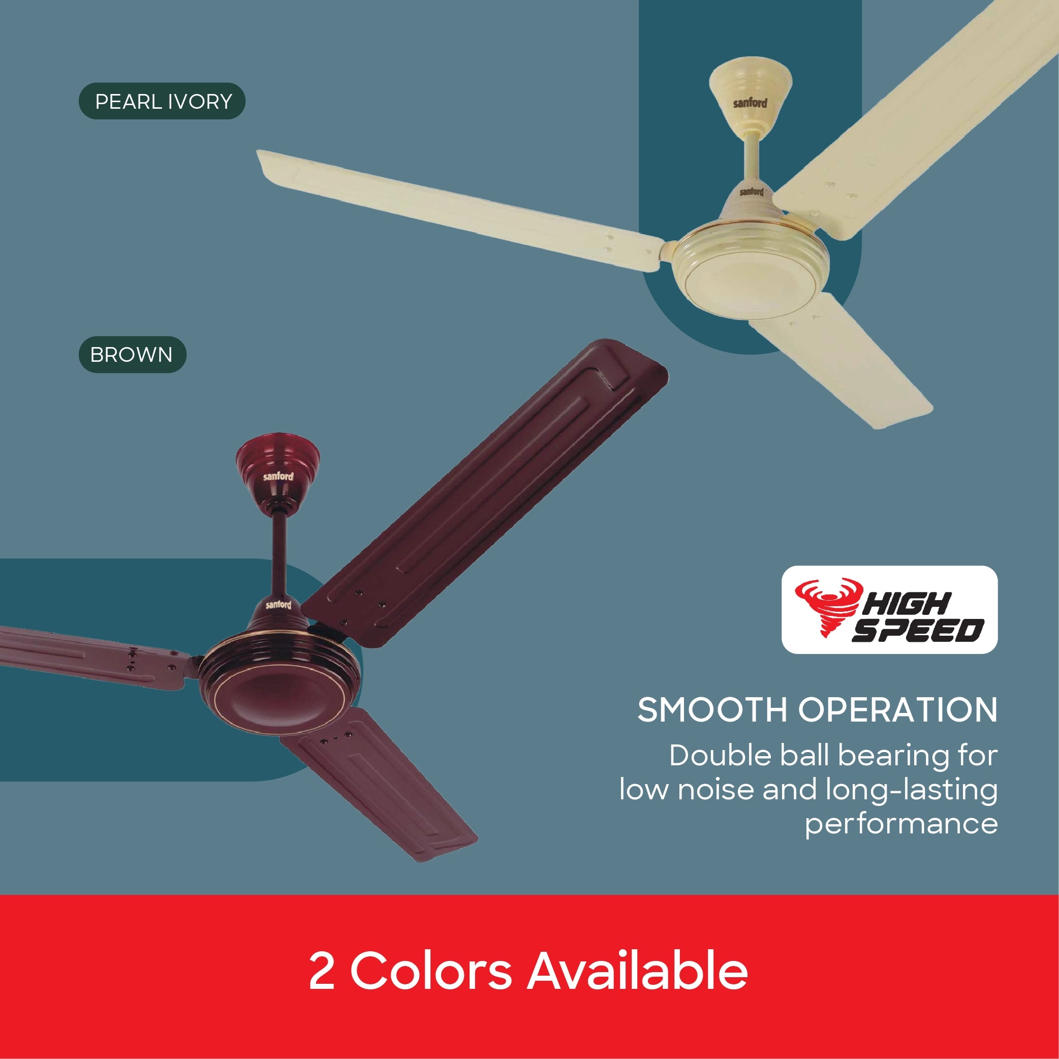Sanford Ceiling Fan 1400mm 60W with High-Speed Performance and Wide Airflow - SF6666CFN Sanford KSA
