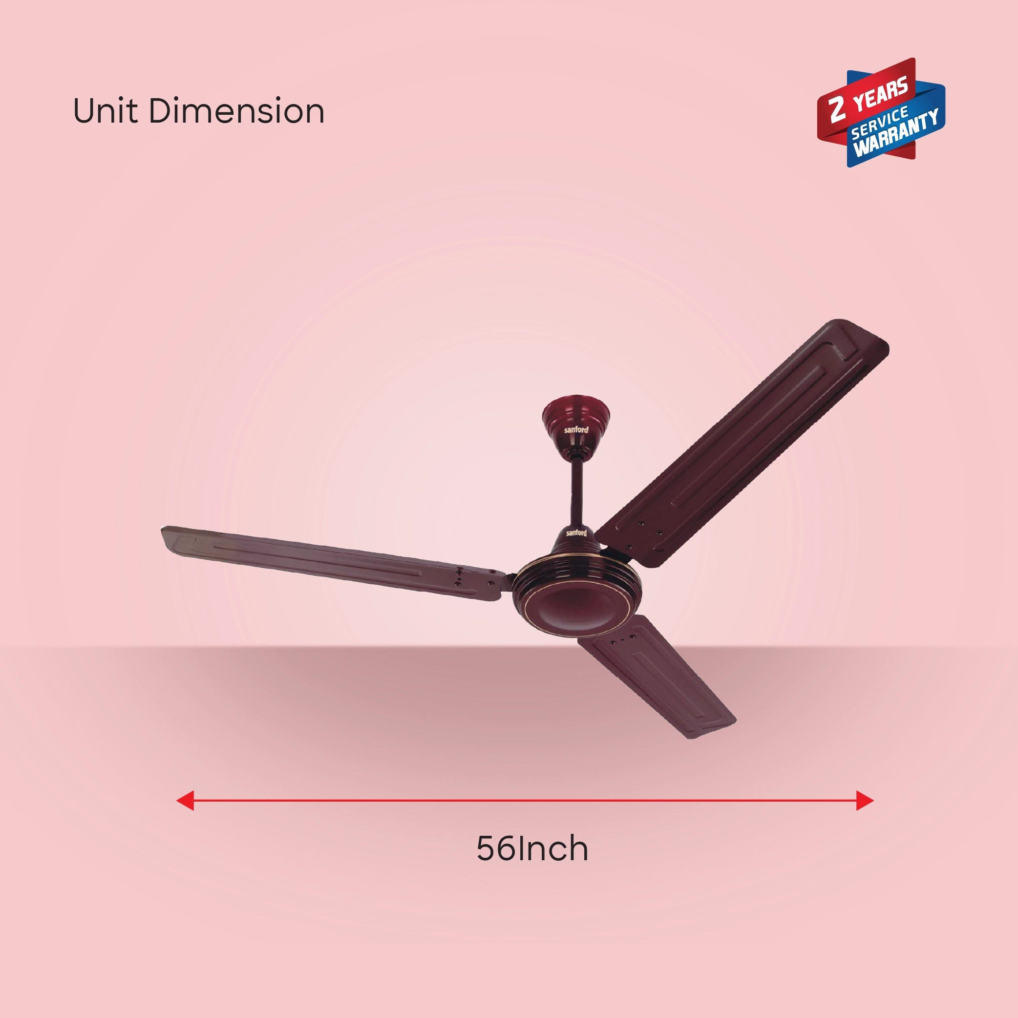Sanford Ceiling Fan 1400mm 60W with High-Speed Performance and Wide Airflow - SF6666CFN Sanford KSA