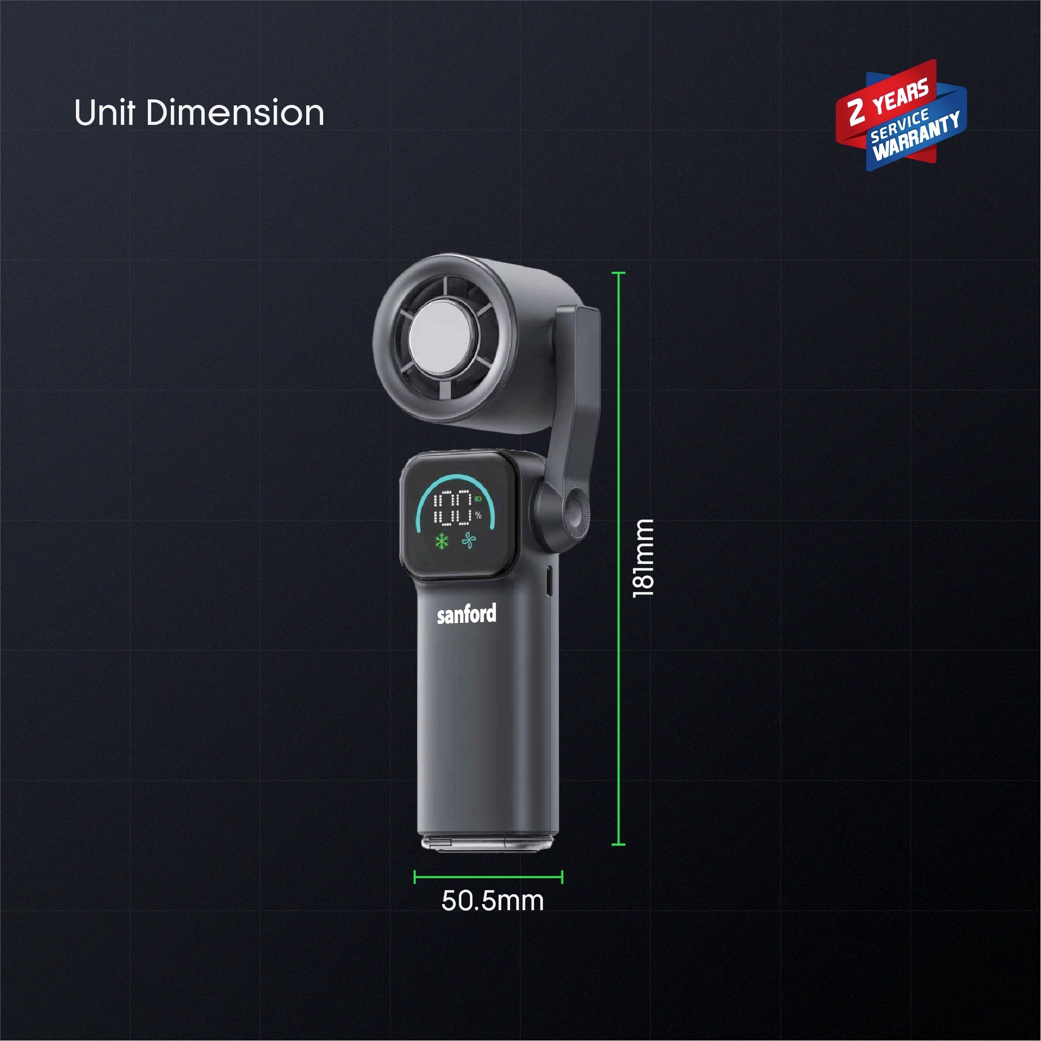 Sanford Cooling Hand Fan KSA Rechargeable 5 Speed & 3600mAh - SF6671HFN Sanford KSA
