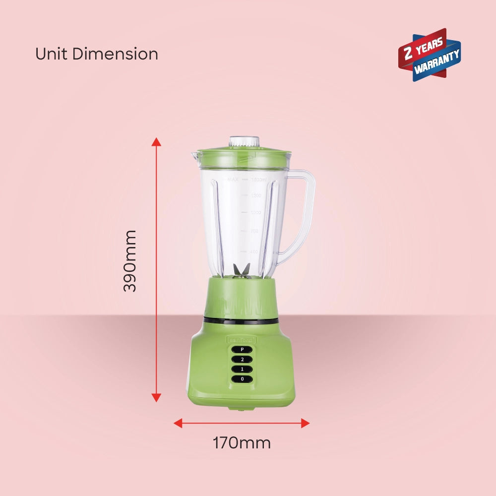 Sanford 2-in-1 Blender 1.6L 400W with Dry Mill, Stainless Steel Blades - SF6806BR Sanford KSA