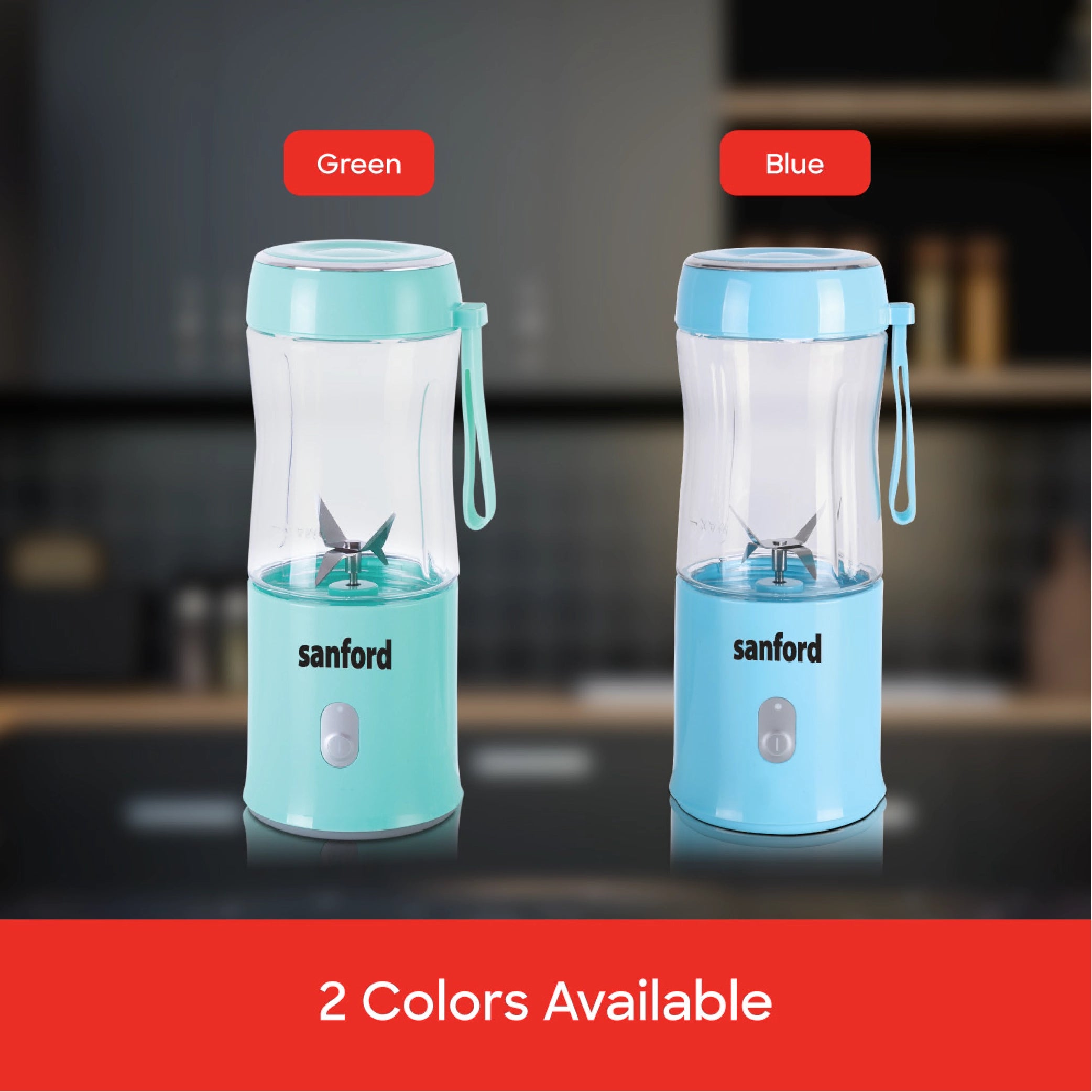 Sanford Rechargeable Portable Blender 380ml 60W with Stainless Steel Blades - SF6810BR Sanford KSA