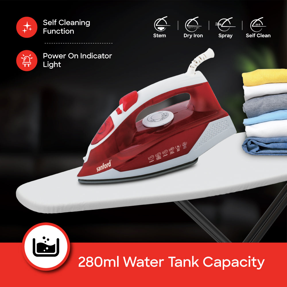 Sanford SF70CSI 2300W steam iron spray and burst steam controls